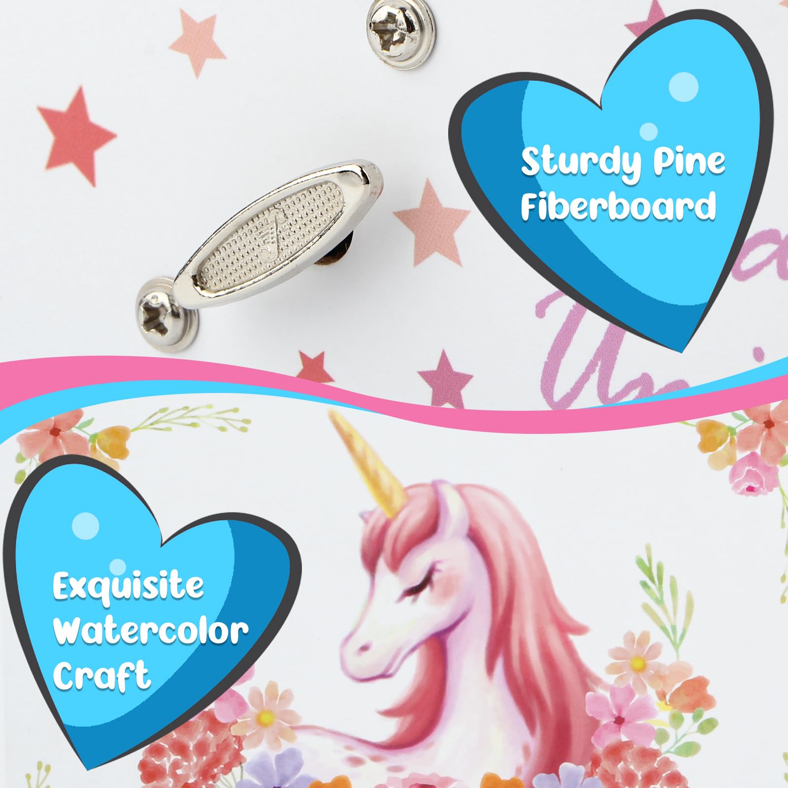 **Girls' Musical Jewelry Box Organizer with Jewelry Set - Floral & Unicorn Jewelry Storage Box with Music - Perfect for Gifts, Bedroom Decor & Kids' Room Organization**