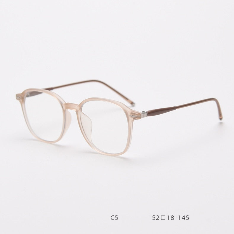 CCspace Unisex Full Rim Square TR90 Titanium Eyeglasses 55686 - Lightweight Durable Frames for Work, Reading & Everyday Wear