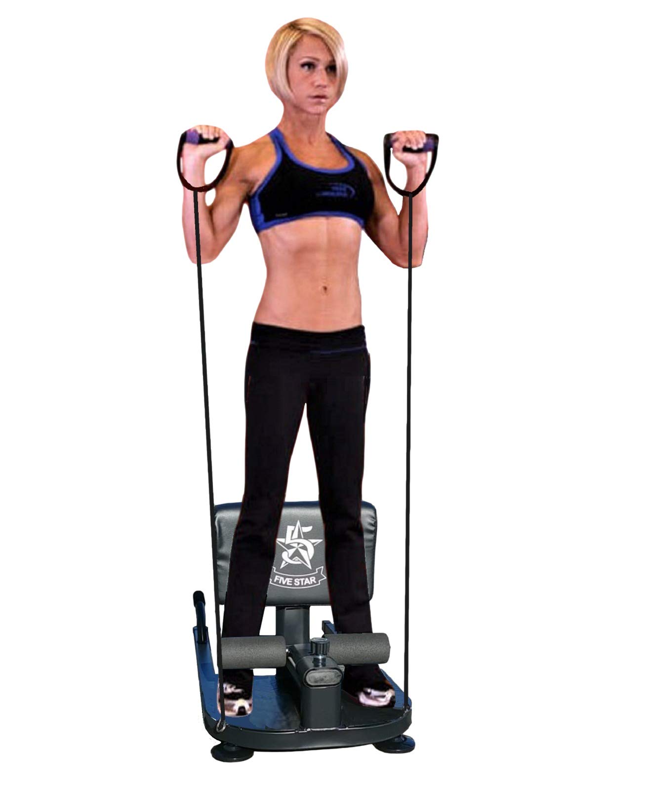 3-in-1 Multifunctional Squat Machine with Resistance Bands - Home Gym Equipment for Leg Workouts, Hip Training & Core Exercises | Perfect for Squats, Sit-ups & Push-ups | Compact Fitness Solution for Small Spaces (Black)