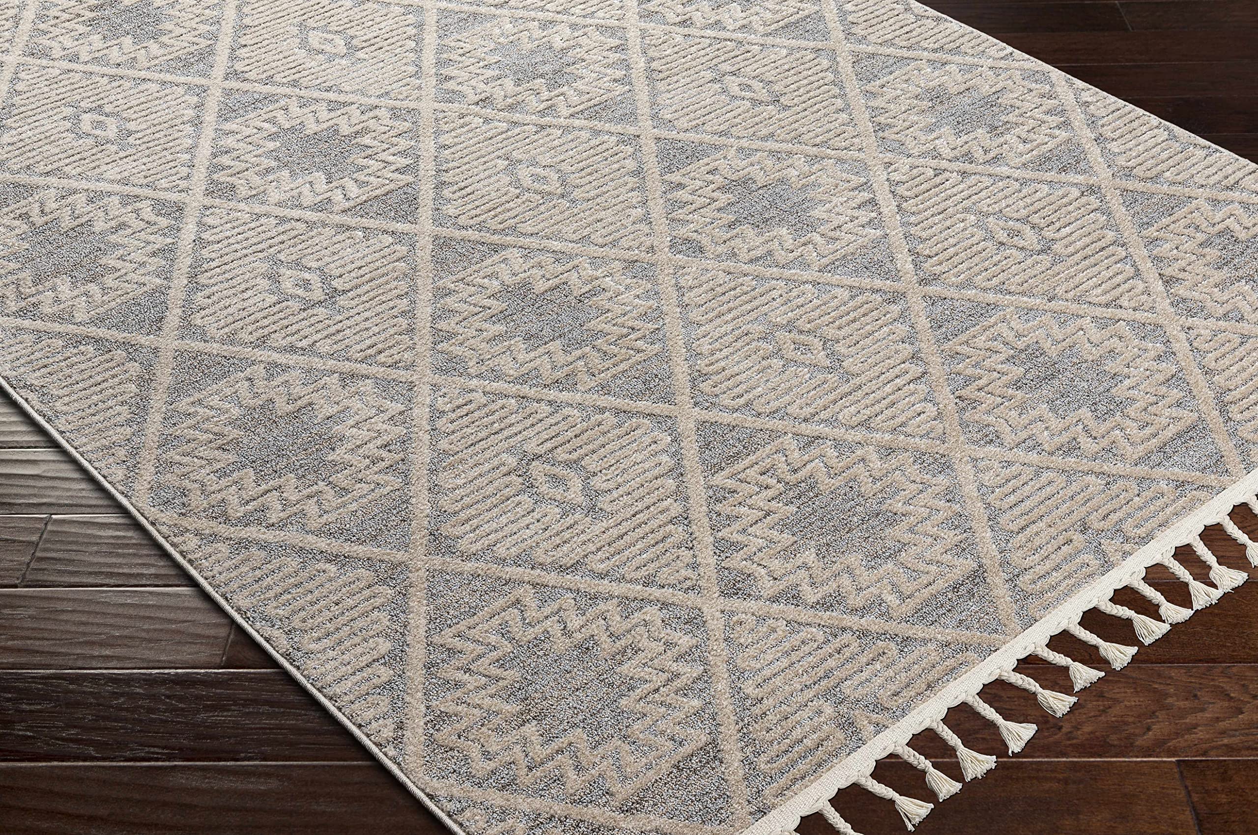 Southwestern Hauteloom Kinablangan Area Rug - Cream, Gray, Peach - 9'2