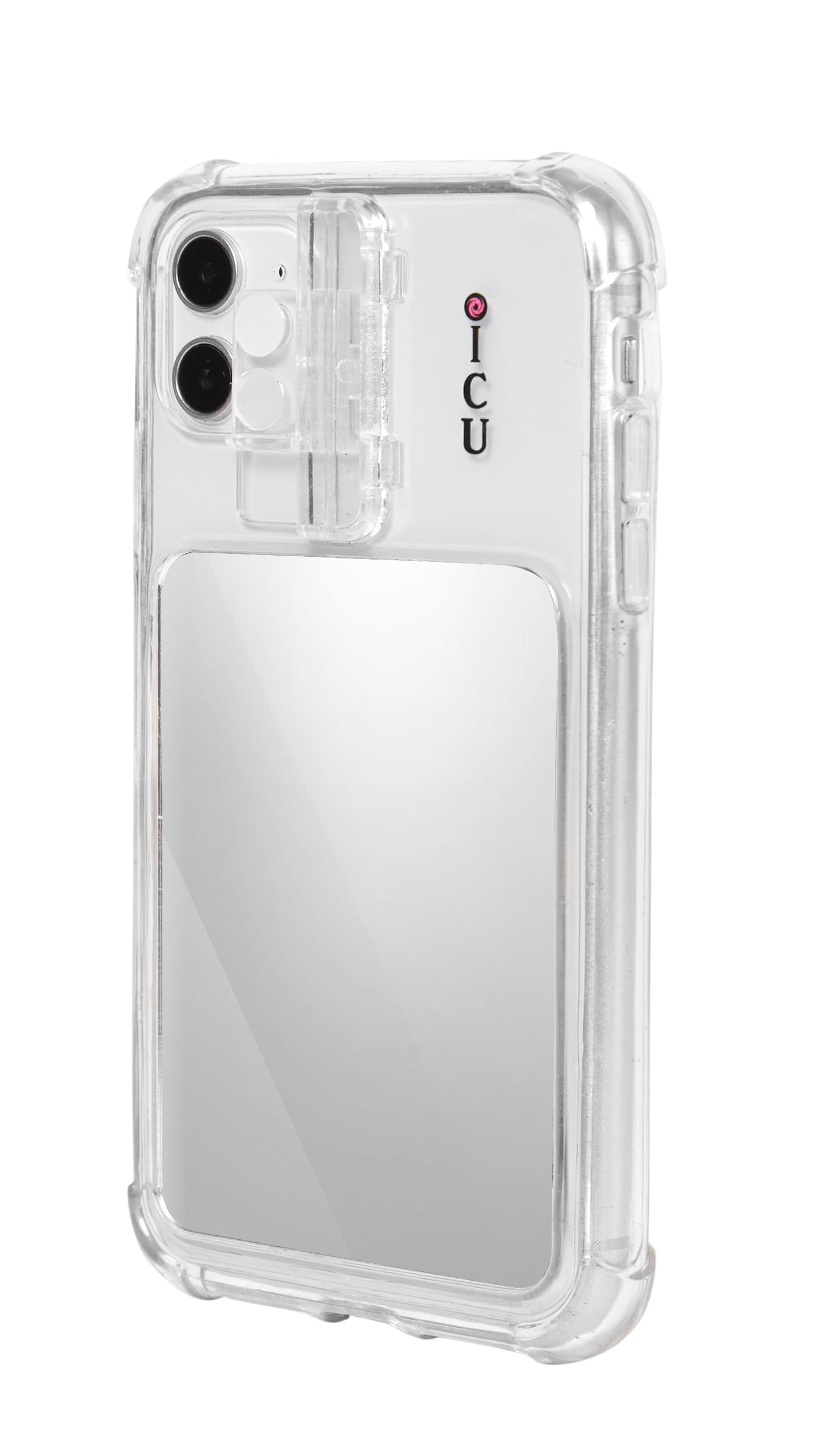 ICU Mirror Cell Case for iPhone 11 - Lighted Selfie Case with Vanity Mirror | Shockproof & MagSafe Compatible Clear Cover for Women & Men | Perfect for Makeup Touch-ups, Travel & Nighttime Selfies