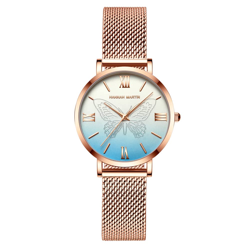 MASTOP Women's Fashion Analog Quartz Watch with Mesh Band & Magnetic Buckle - Waterproof Ladies Wristwatch for Work, Party & Everyday Wear
