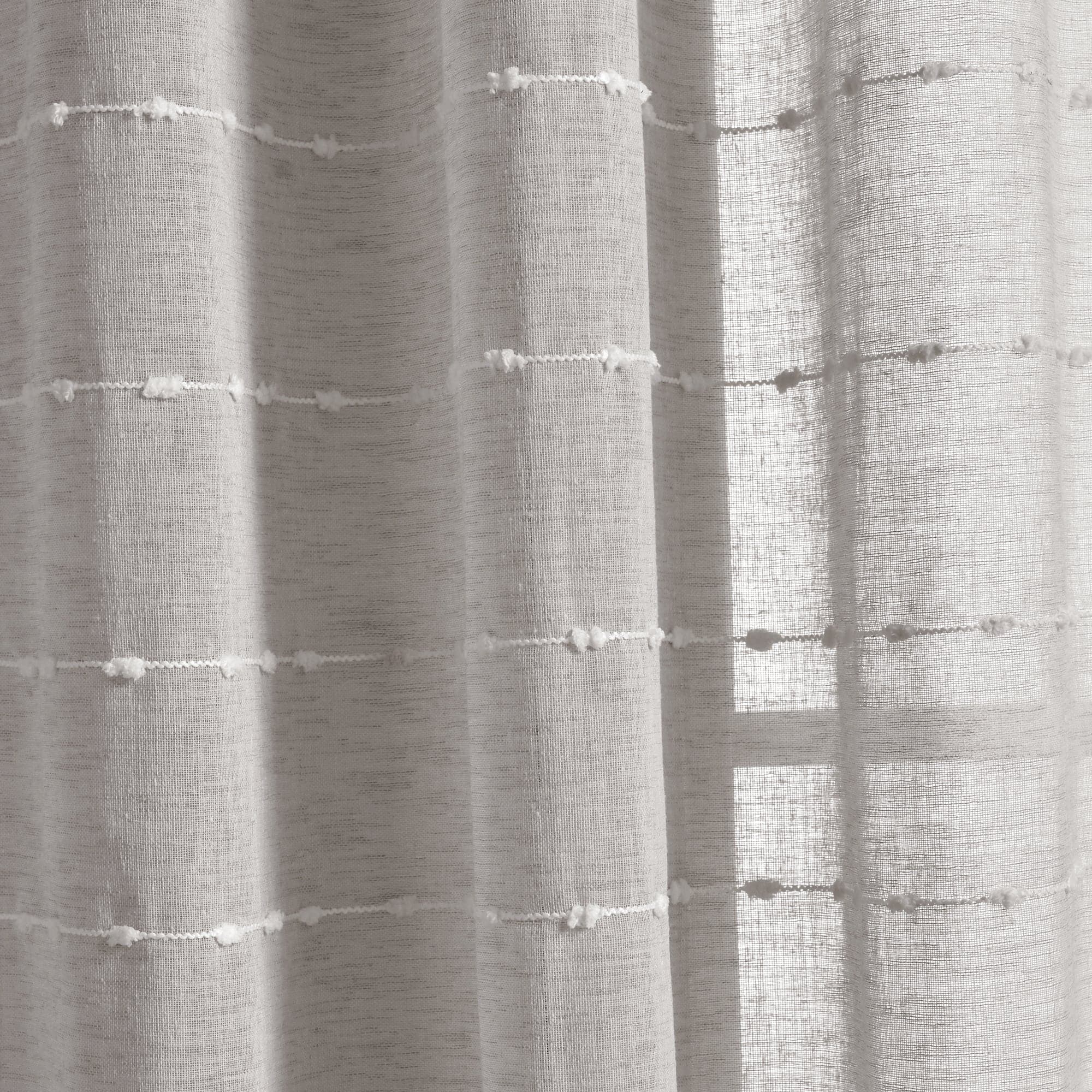 Farmhouse Style Textured Sheer Window Valance - Rustic Curtain Top for Living Room, Bedroom & Kitchen Decor