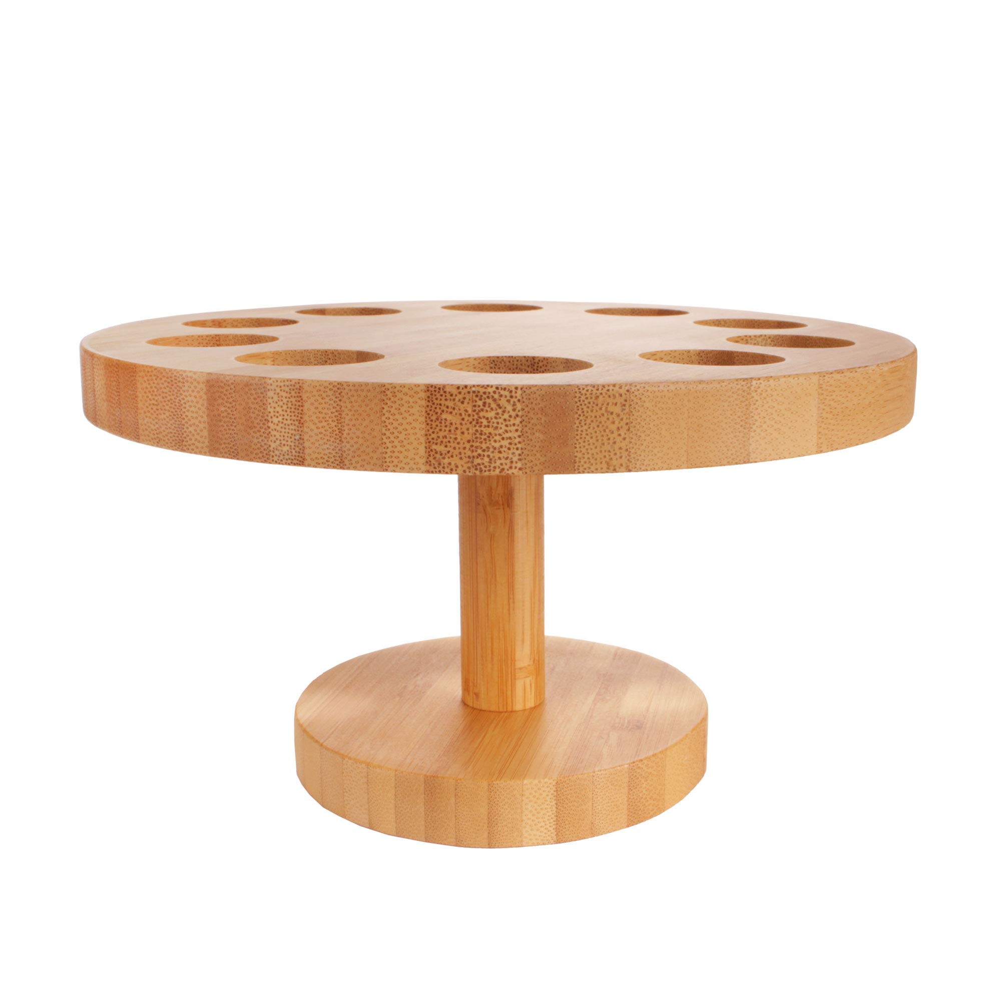 BambooMN 7.25 Inch Natural Bamboo Sushi Cone Holder - Eco-Friendly Tamaki Stand for Restaurants, Catering Events, Parties & Buffets (10-Pack, Holds 10 Cones) - Perfect for Japanese Cuisine Display and Appetizer Serving