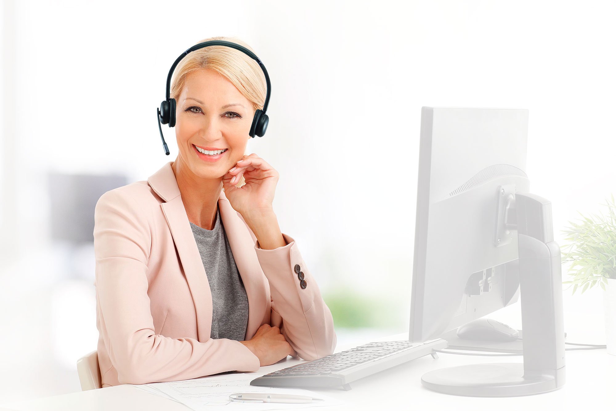 Andrea Communications C1-1030900-1 WNC-2500 Wireless Noise-Canceling Bluetooth Stereo Headset - Black | Premium Over-Ear Headphones for Office, Travel & Music Listening