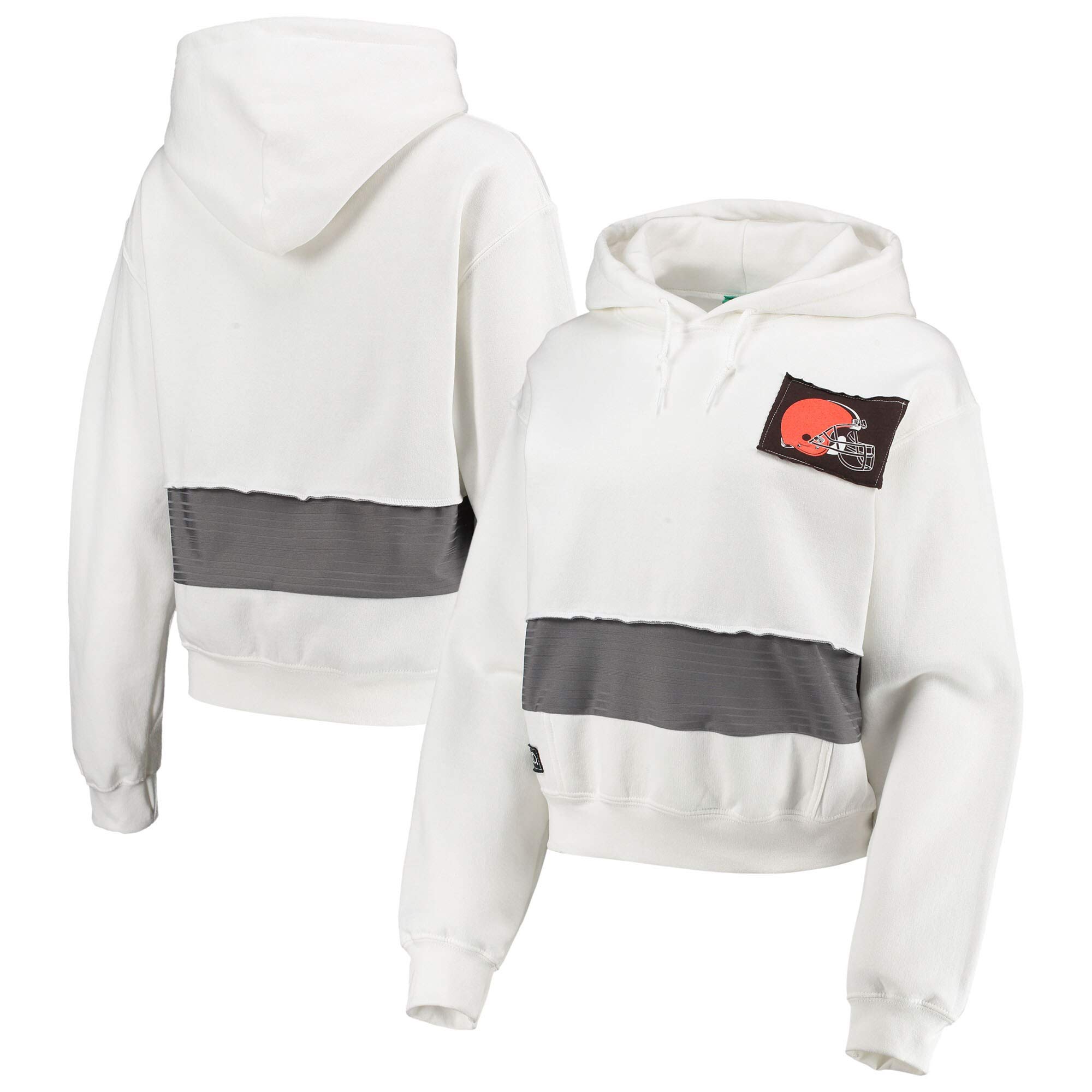 Refried Apparel Women's NFL Sustainable Crop Dolman Pullover Hoodie - Eco-Friendly Football Fan Sweatshirt for Game Day & Casual Wear