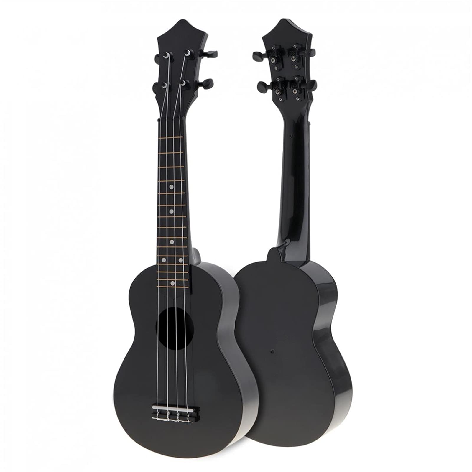 21 Inch Soprano Ukulele for Kids - Colorful 4 String Acoustic Hawaiian Guitar - Best Beginner Musical Instrument for Children with Accessories (Black) - Perfect for Birthday Gifts, Music Lessons & Family Performances