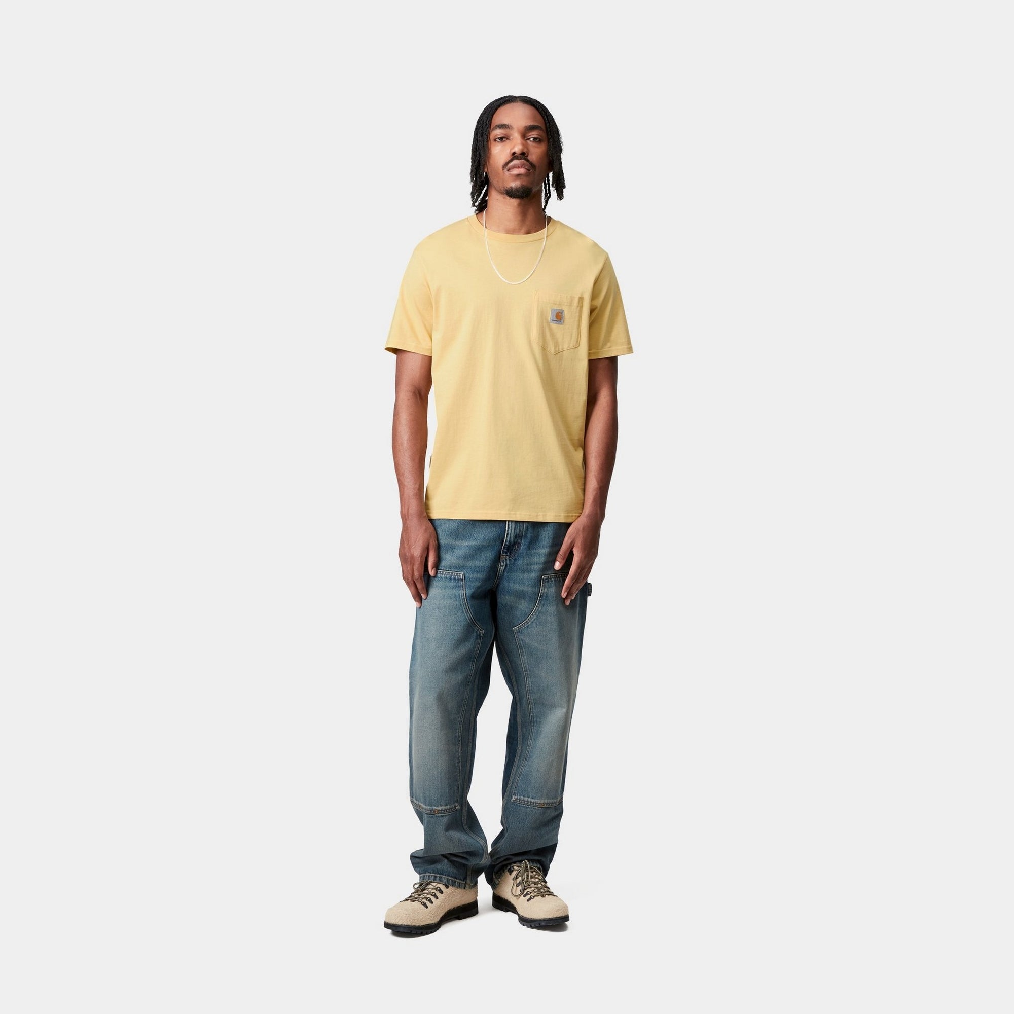 Breathable Pocket T-Shirt for Men & Women | Lightweight Air Yellow Cotton Tee | Casual Wear, Gym, Travel & Everyday Outfits