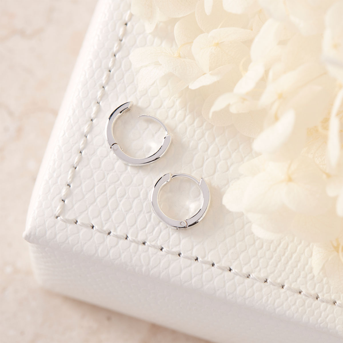 Small Square Huggies Earrings - Dainty & Minimalist Stud Earrings for Women, Perfect for Everyday Wear & Gift Giving