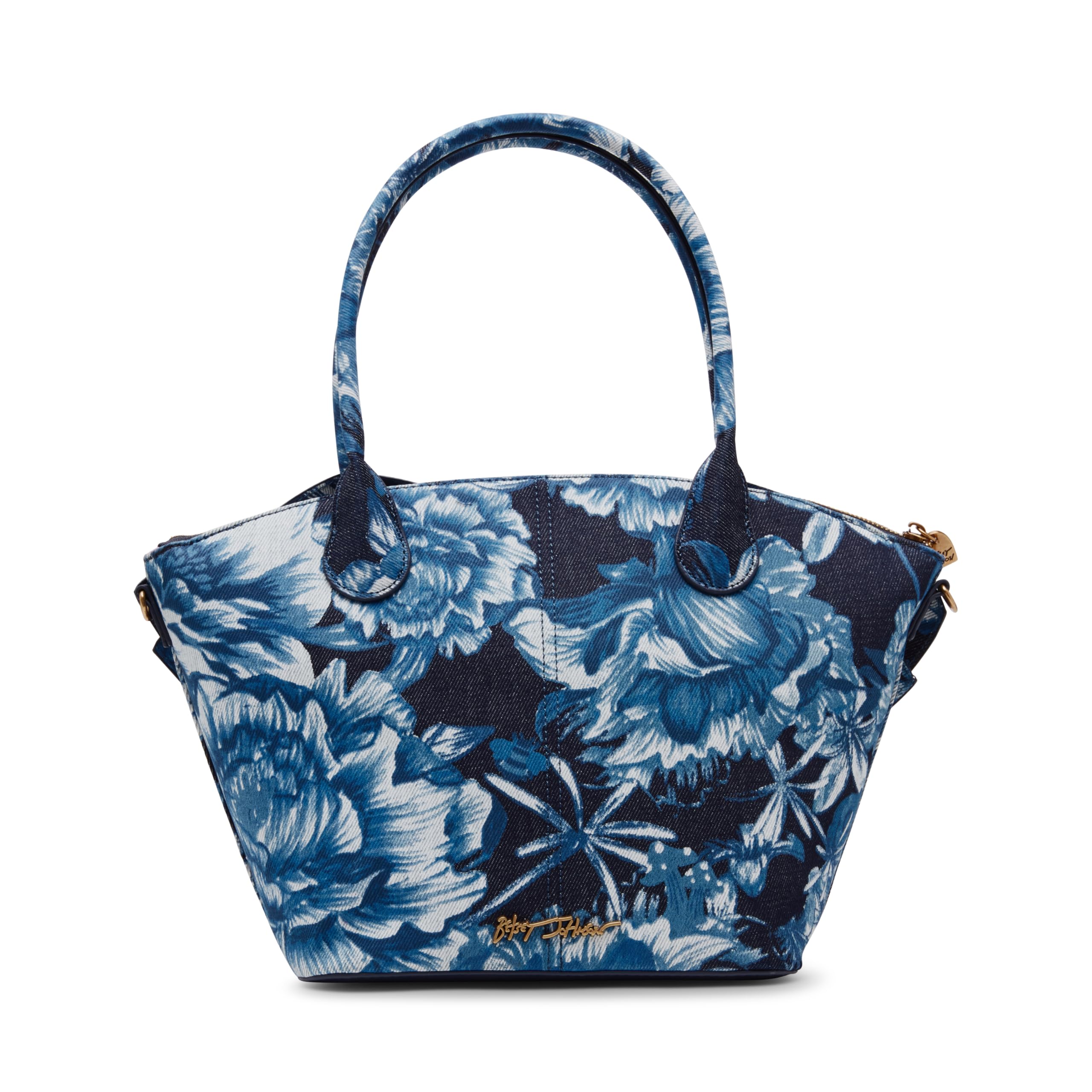Betsey Johnson Blue Denim Bow-Nanza Tote Bag for Women - Stylish Casual Handbag for Work, Shopping & Everyday Use