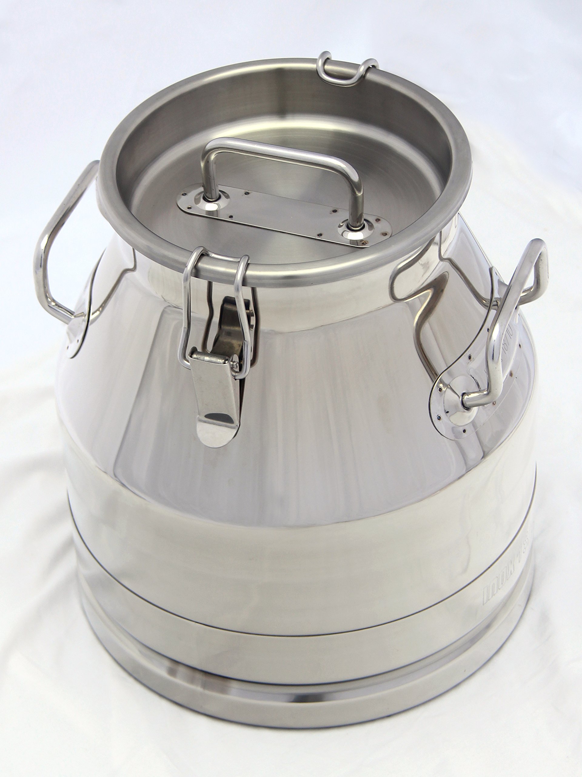 5 Gallon Stainless Steel Milk Transport Can with Airtight Lid & Optional Spigot - Perfect for Dairy Farms, Homesteading, and Bulk Liquid Storage
