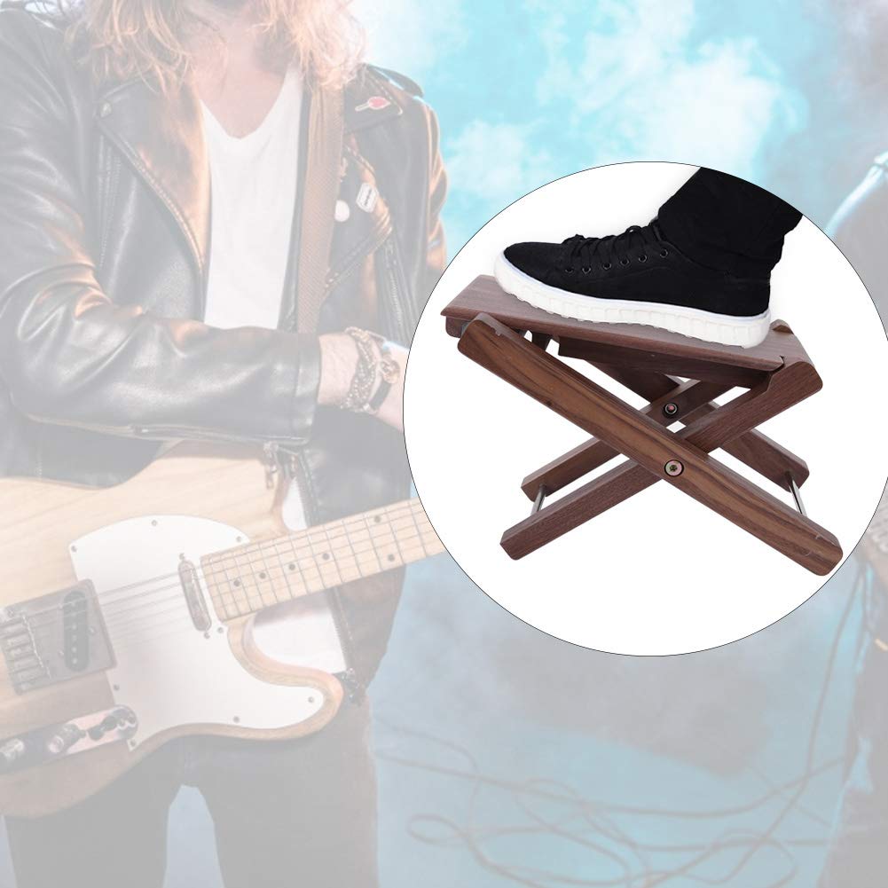 4-Position Adjustable Guitar Foot Stool - Anti-Slip Folding Footrest for Guitar Players | Perfect for Classical Guitar, Acoustic Guitar & Practice Sessions