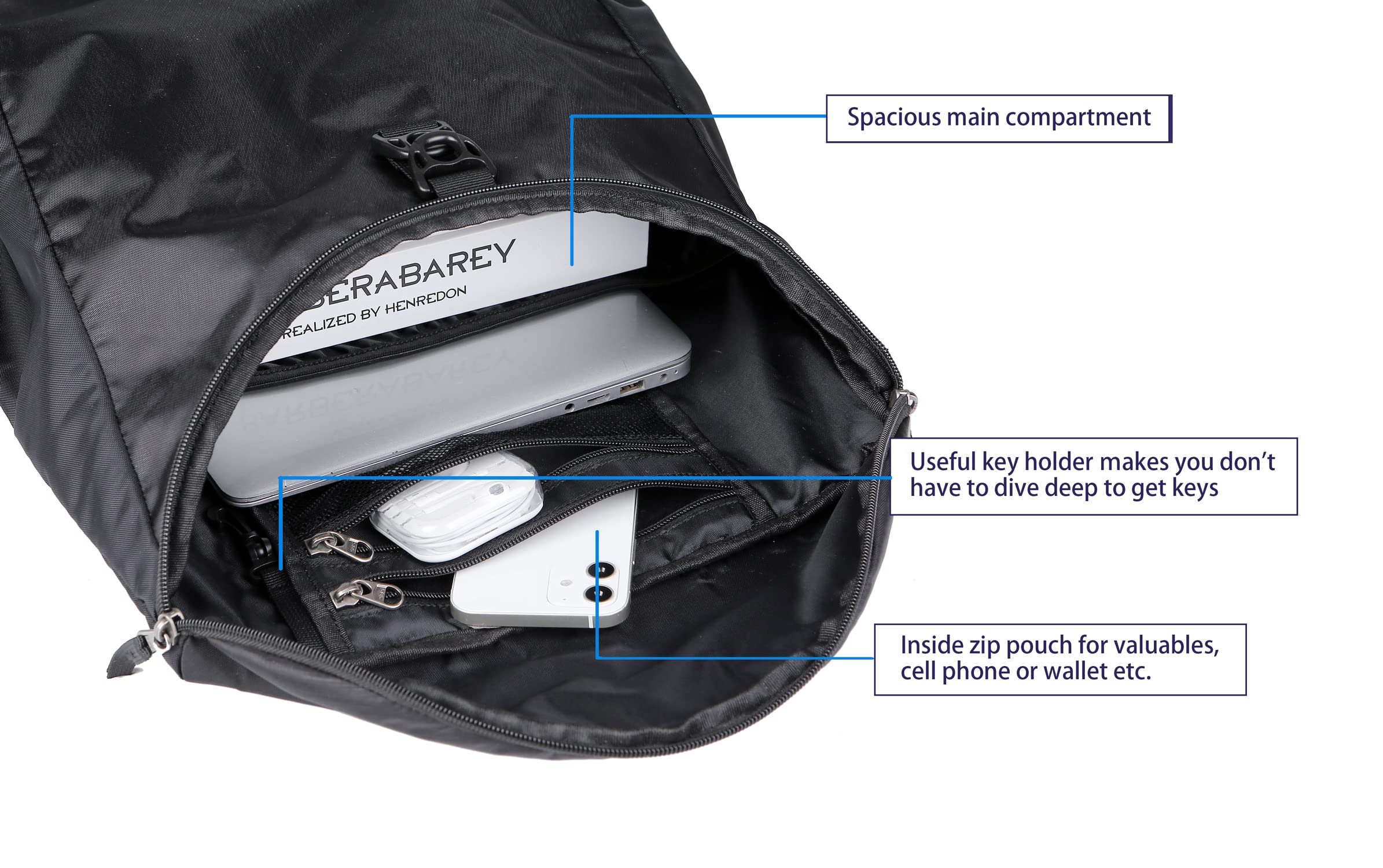 Sport Gym Backpack with Shoes Compartment - Drawstring Backpack for Men & Women - Perfect for Workouts, Travel & Sports Activities