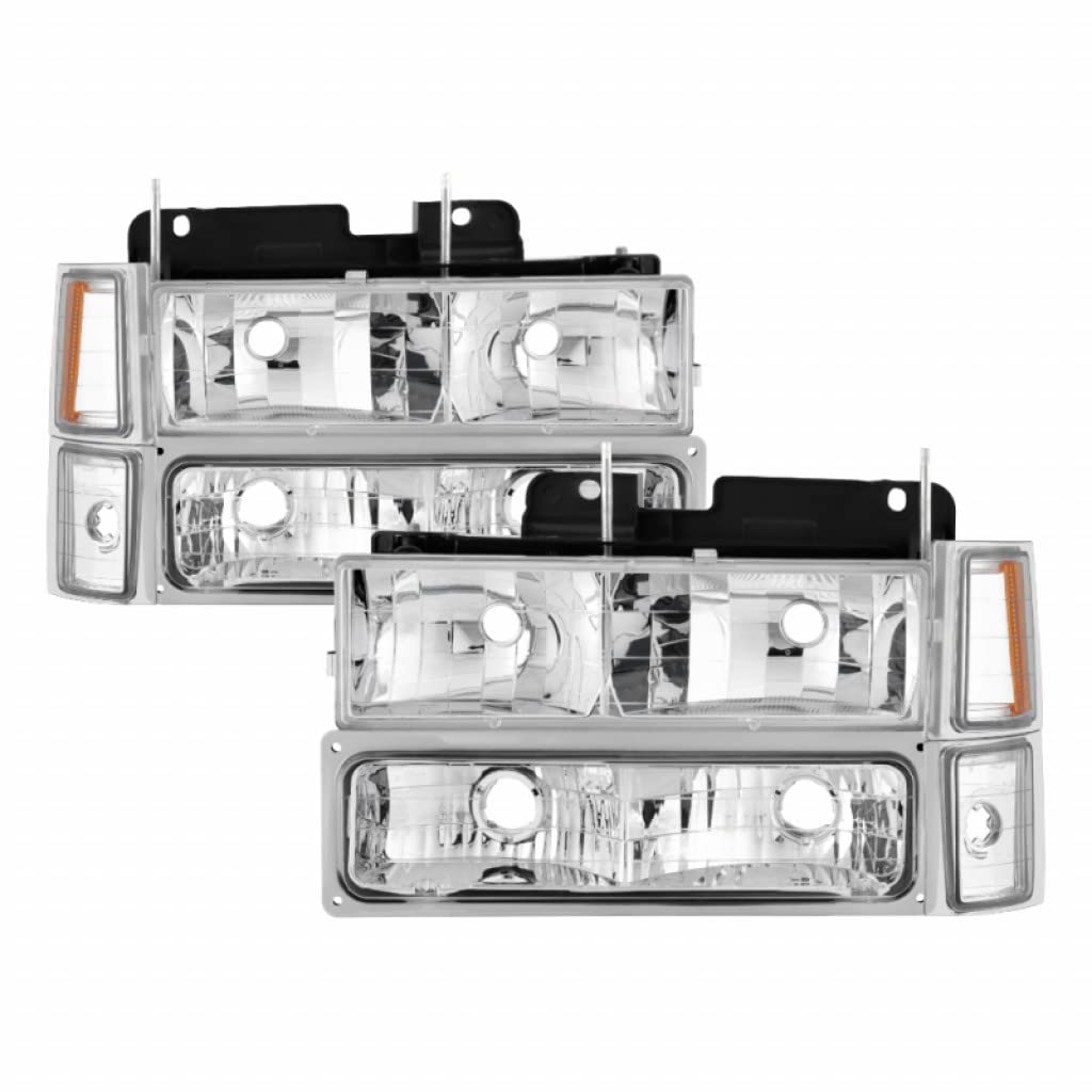 xTune For Chevy Suburban 1994-1998 Headlights Pair with Corner & Parking Lights (8-Piece Set) - 5069535 | High-Performance Lighting for Night Driving & Off-Road Adventures