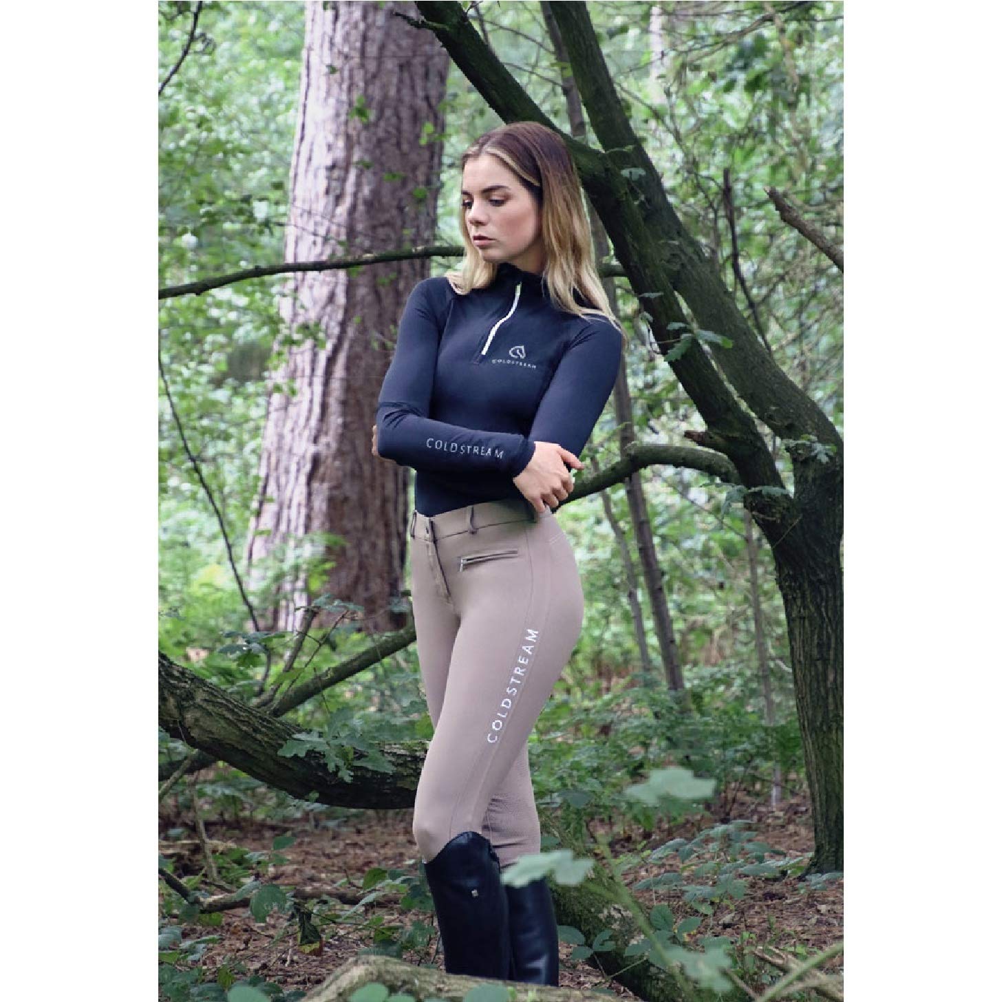 Women's Kilham Competition Breeches - 34 Inch Inseam, Taupe Color - Perfect for Equestrian Riding, Horse Shows & Training
