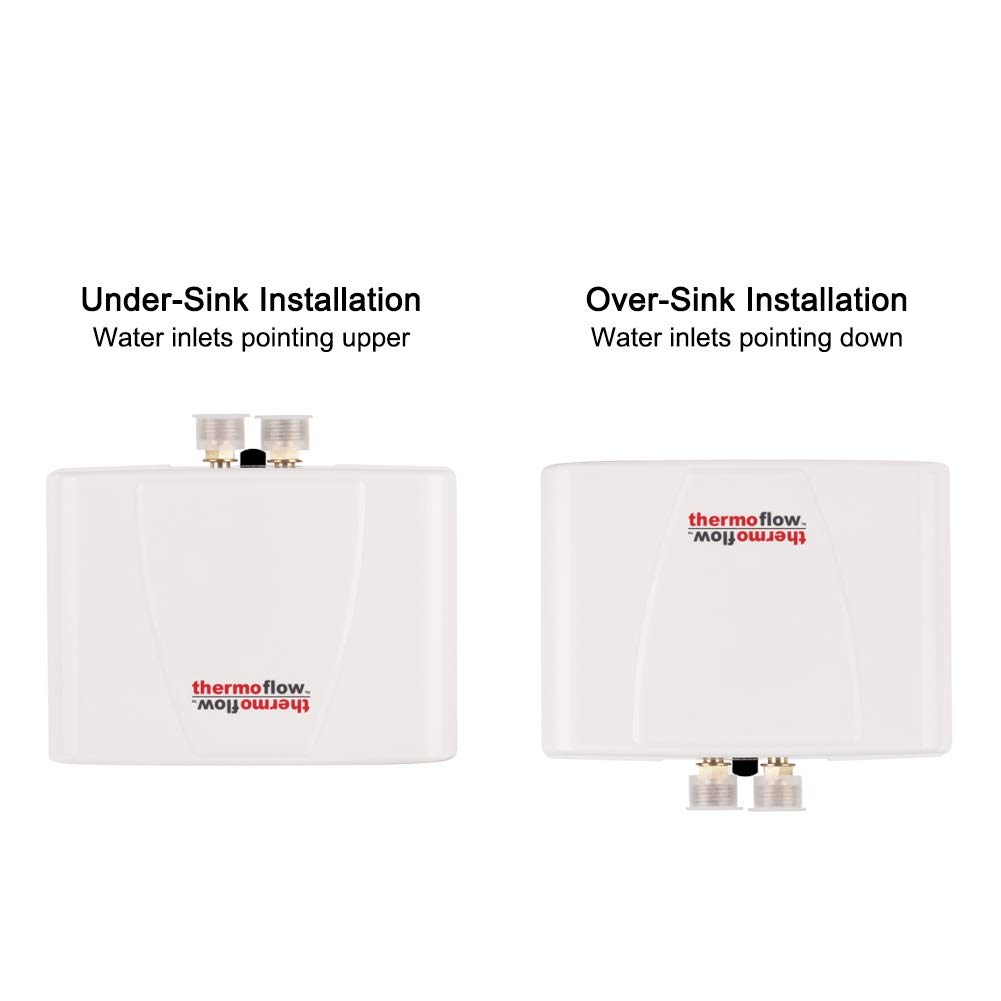 Thermoflow 110V-120V Mini Tankless Electric Water Heater - Instant On-Demand Hot Water for Sinks, Wall Mounted, CSA Certified 3.5kW Hardwired - Perfect for Bathrooms, Kitchens, and Small Spaces