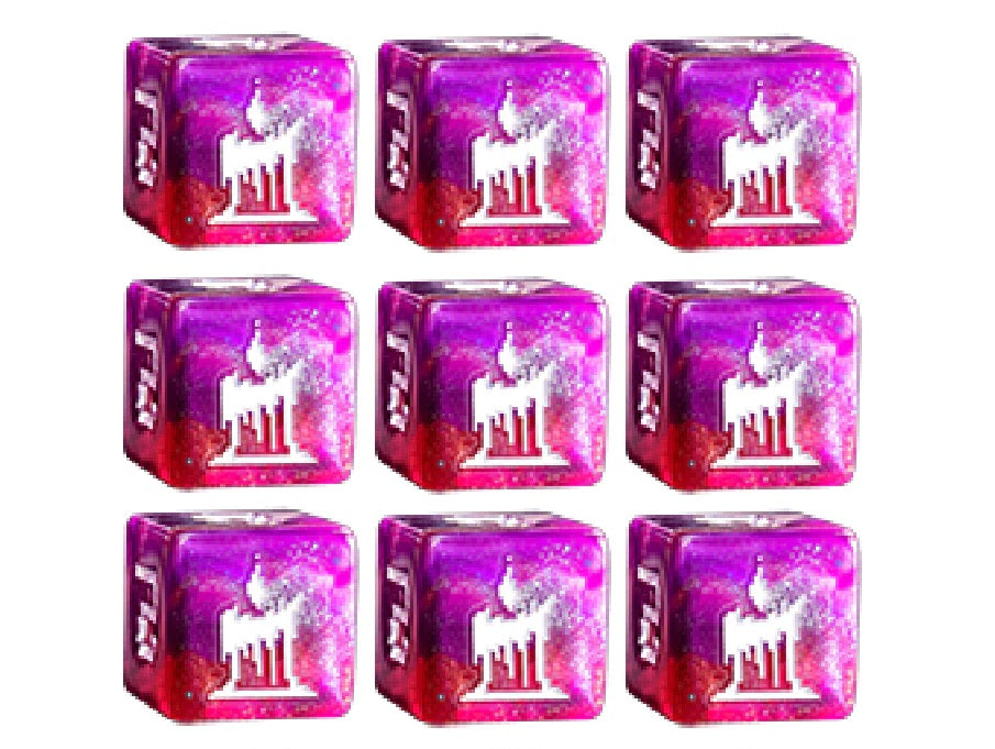 1UP Dice 9d6 RPG Dice Set - Arcane Candle Design for Dungeons & Dragons, Pathfinder & Tabletop Games - Perfect for Fantasy Roleplaying & Collectors