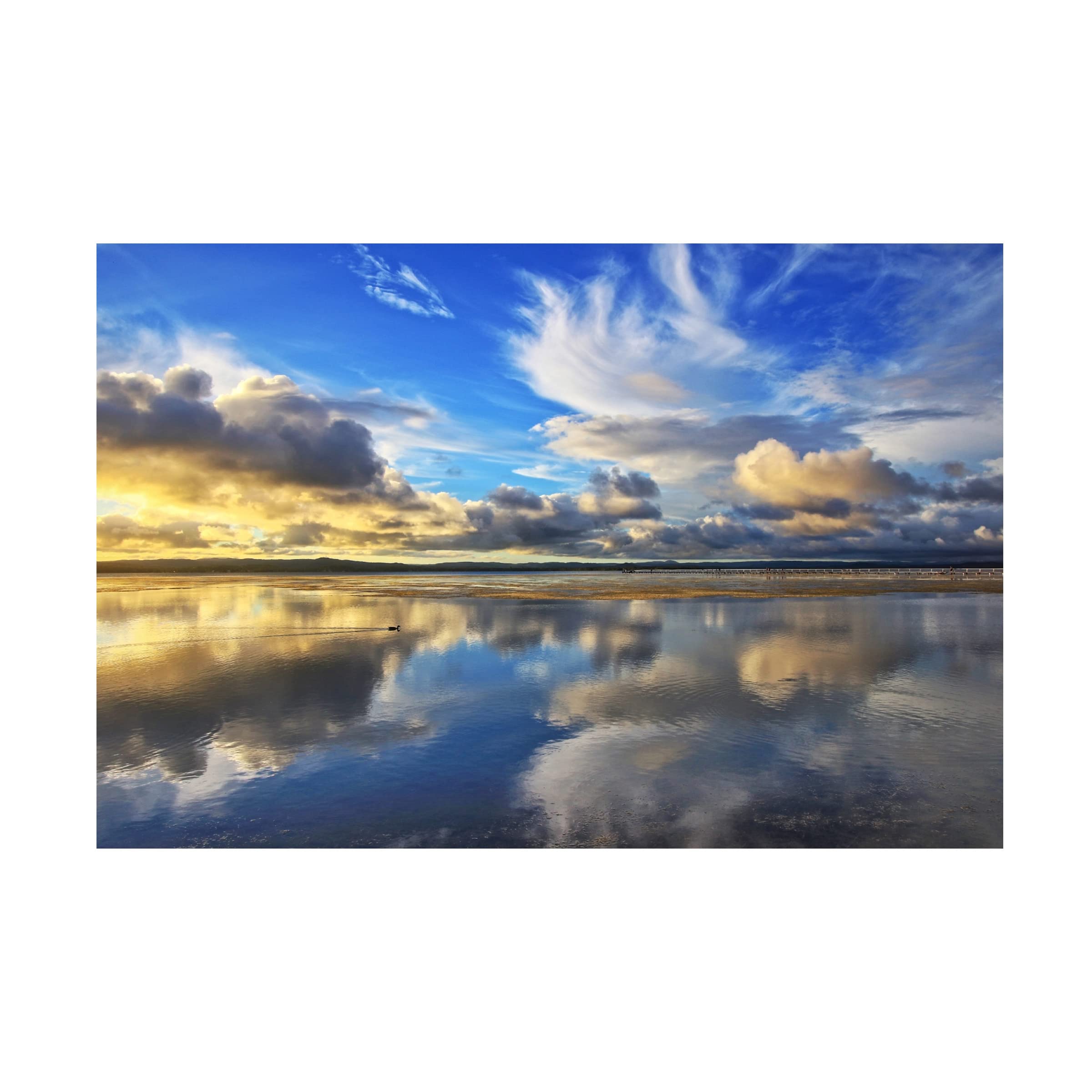 Sunset Traveller Canvas Wall Art by Beata Czyzowska - Handmade Landscape Painting for Living Room & Bedroom Decor - Perfect for Home, Office & Gift Giving