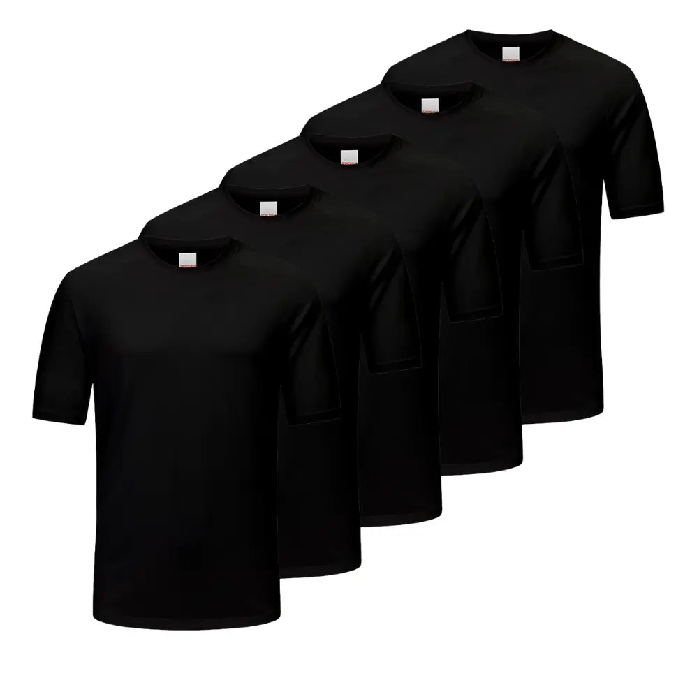 5 Pack Men's Short Sleeve Summer T-Shirts - Comfortable Cotton Crew Neck Tees for Casual Wear, Gym & Outdoor Activities