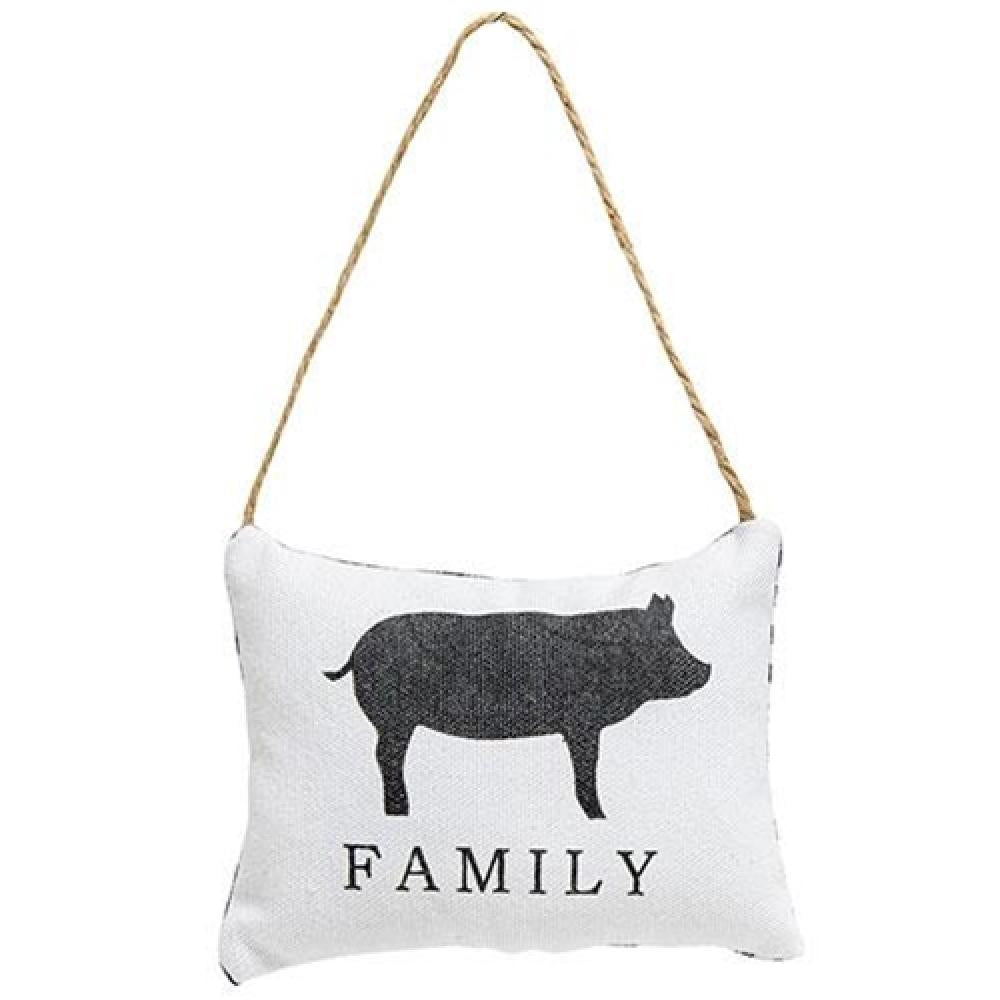 Family Pig Pillow Ornament - Cute Home Decor for Christmas, Valentine's Day & Nursery - Perfect for Sofa, Bed & Gift Giving
