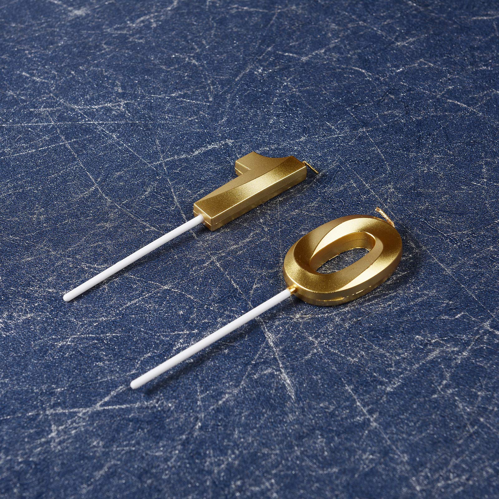 Gold Number 10 Cake Topper Candles - 10th Birthday Party Decorations for Cakes, Cupcakes & Celebration Decor | Perfect for Milestone Birthdays, Anniversaries & Special Occasions