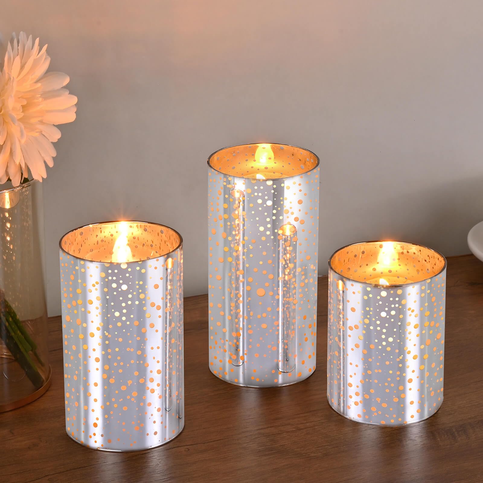 Flameless LED Candles with Remote & Timer - Real Wax Battery Operated Flickering Candles (AA Batteries Included) - Perfect for Christmas Decor, Wedding Centerpieces, Birthday Parties & Home Ambiance Lighting