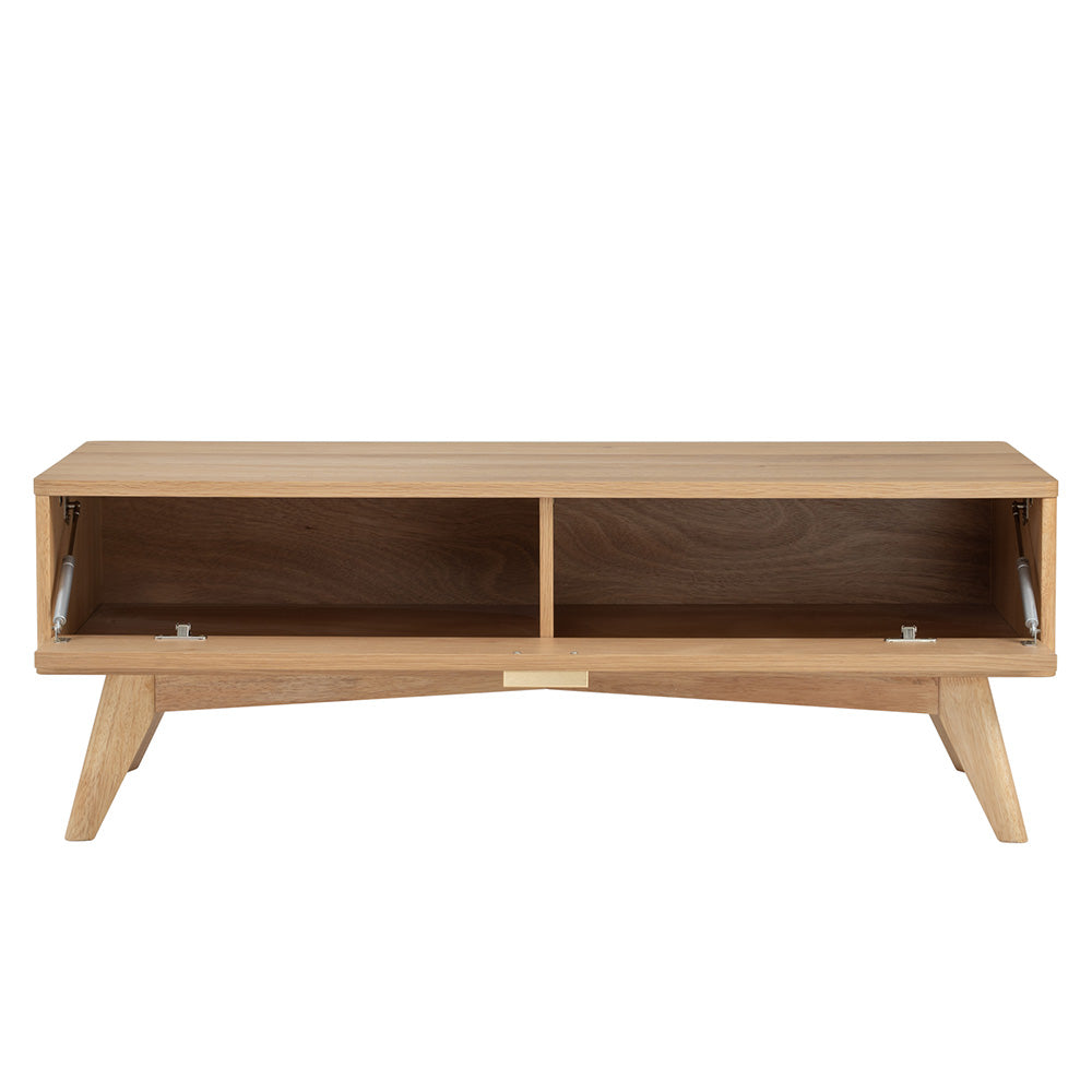 LOFTUS 120cm Oak Entertainment TV Stand - Modern TV Console for Living Room, Bedroom & Home Theater