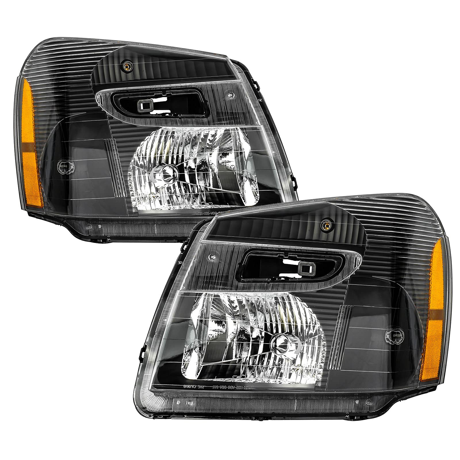 2005-2009 Chevy Equinox SUV Headlight Assembly Kit - Black Housing Replacement - Perfect for Night Driving & Off-Road Adventures