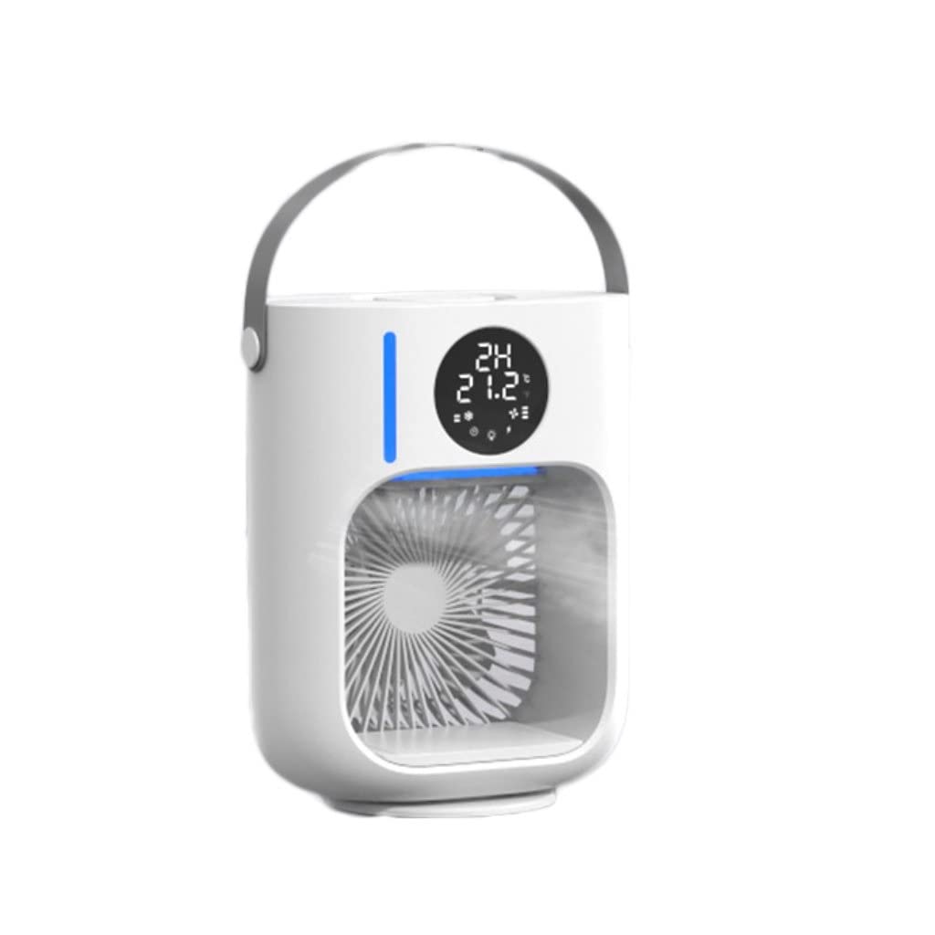 Grafken USB Mini Desktop Air Cooler - Portable Bedside & Office Fan with Humidifier, Water Cooling & Refrigeration for Home, Travel & Workspaces