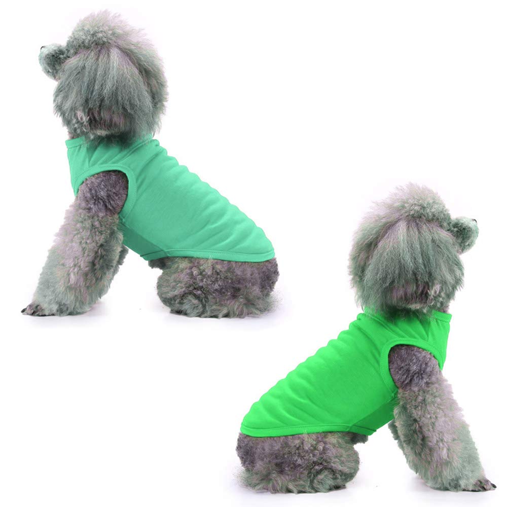 Chol&Vivi 4-Pack Blank Dog T-Shirts for Extra Small, Small, Medium, Large & XL Puppies - Soft Cotton Pet Clothes for Daily Wear, Grooming, Photos & Special Occasions