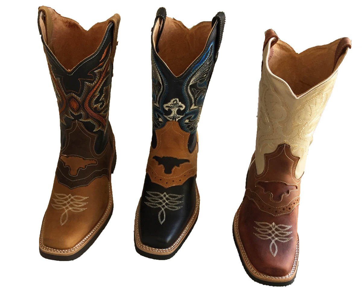 Authentic Men's Cowhide Leather Western Cowboy Boots with Square Toe - Perfect for Rodeo, Country Dancing & Outdoor Adventures
