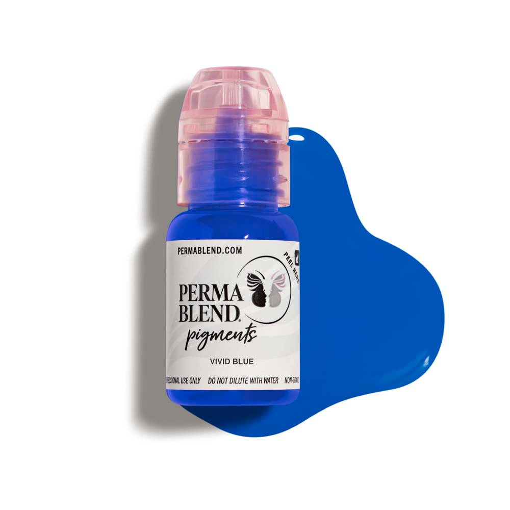 Perma Blend Vivid Blue Pigment - Professional Tattoo Ink for Vibrant Body Art | Perfect for Tattoo Artists & Permanent Makeup | Home & Studio Use