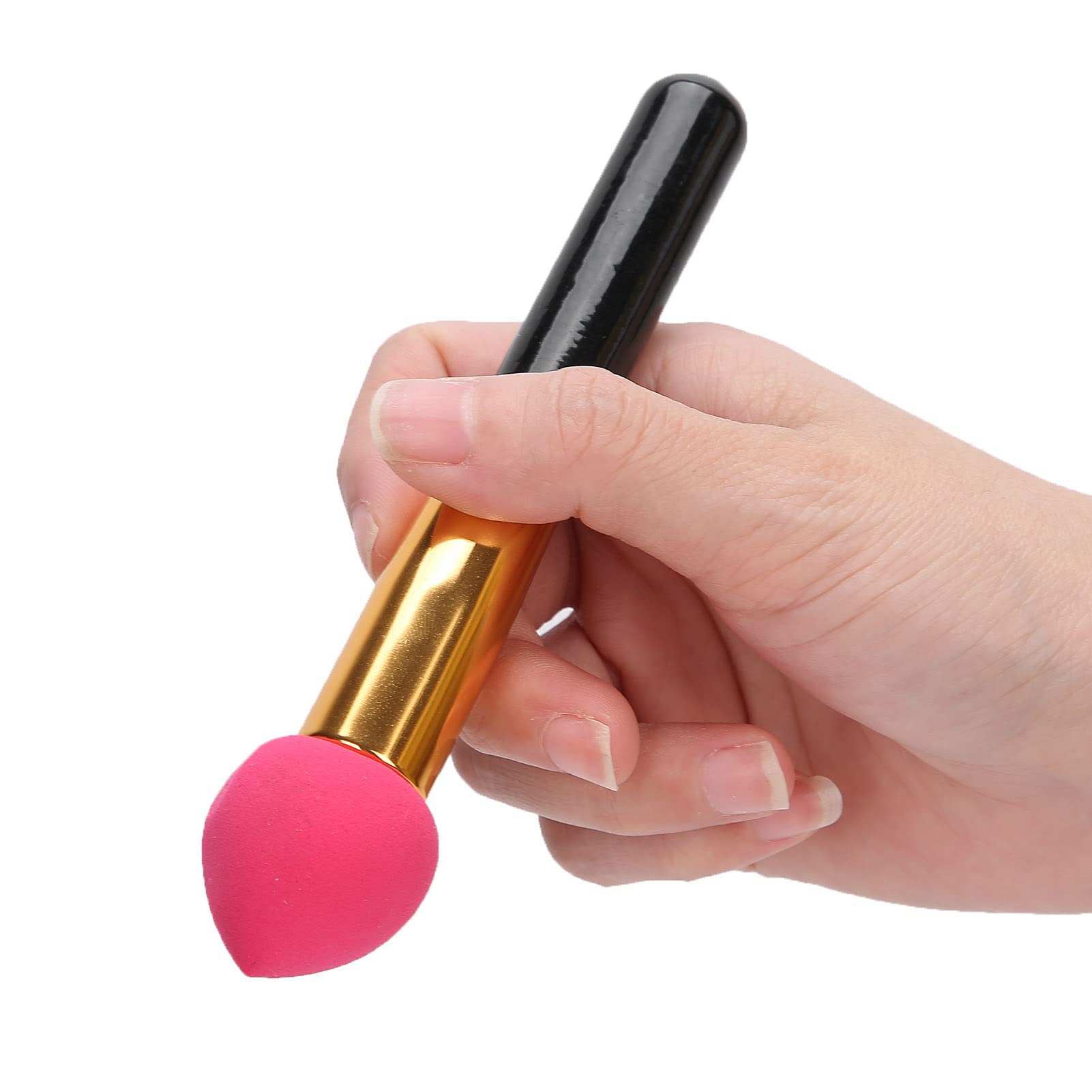 Soft Makeup Brush Set with Egg Puff - 3-Piece for Flawless Application (Purple) - Perfect for Foundation & Blending