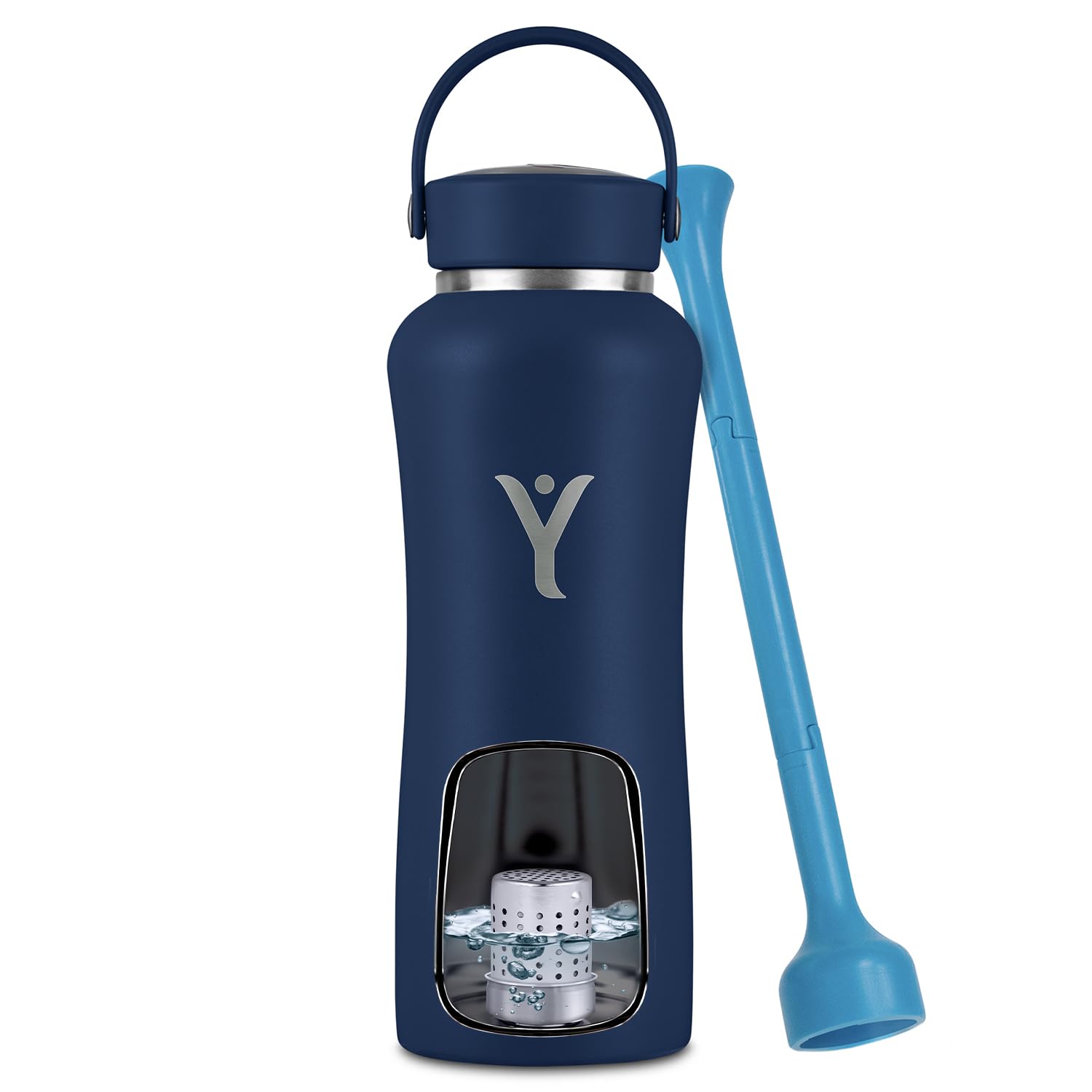 DYLN Alkaline Water Bottle - Portable Hydrogen Water Generator for pH 9.5 Alkaline Water | Vacuum Insulated Stainless Steel Keeps Drinks Cold 24 Hours | Perfect for Gym, Hiking & Travel Hydration