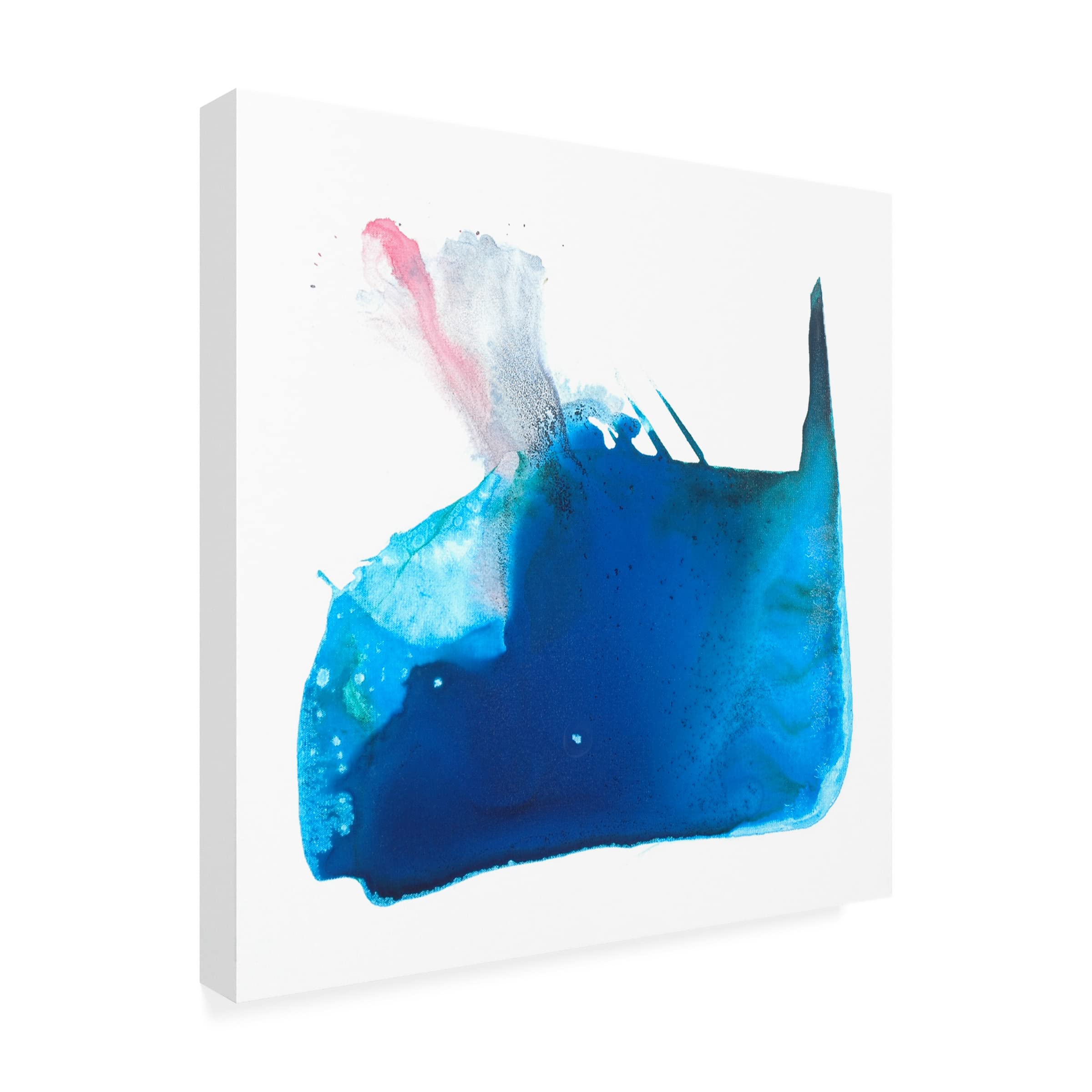 Valerie Russell 'Blowhole' Canvas Wall Art Print - Ocean Wave Seascape Painting for Beach House Decor, Living Room & Bedroom Wall Decor
