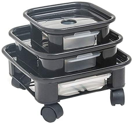 Heavy Duty Plant Pot Mover Cart with Wheels - Plastic Garden Flower Pot Trolley Dolly & Stand - Perfect for Indoor/Outdoor Plant Transportation and Decoration