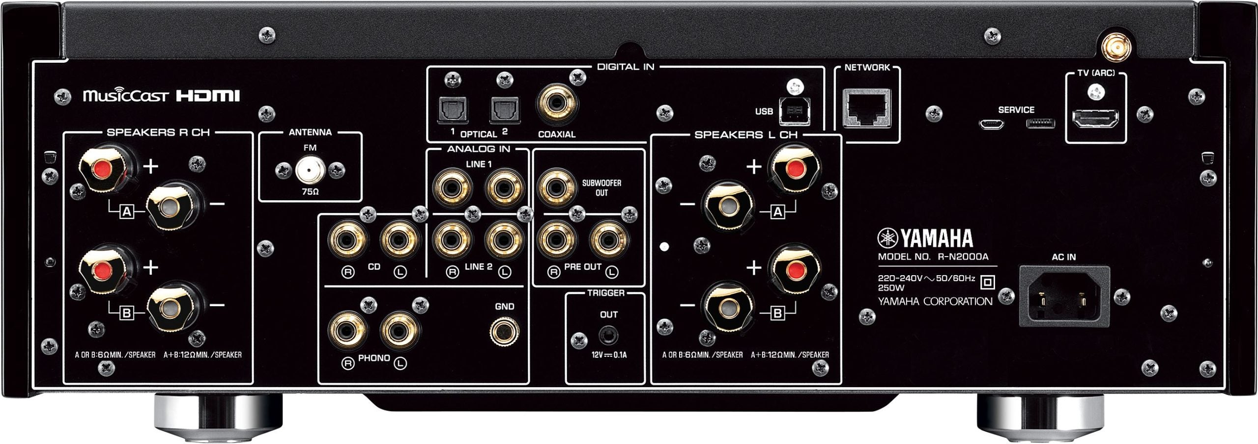 Yamaha R-N2000A Hi-Fi Stereo Network Receiver - Wireless Streaming, High-Resolution Audio, Home Theater & Music System for Audiophiles - Perfect for Living Room, Home Theater & Music Studio Setup