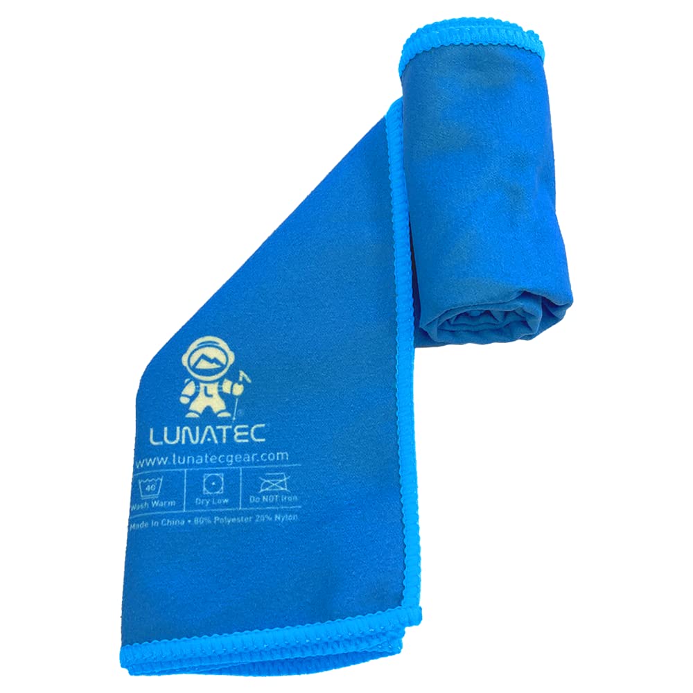 LUNATEC Quick-Dry Microfiber Travel Towel - Lightweight Camping, Gym & Beach Towel - Ultra Absorbent Fast Drying Sports Towel for Hiking, Yoga, Swimming & Outdoor Activities