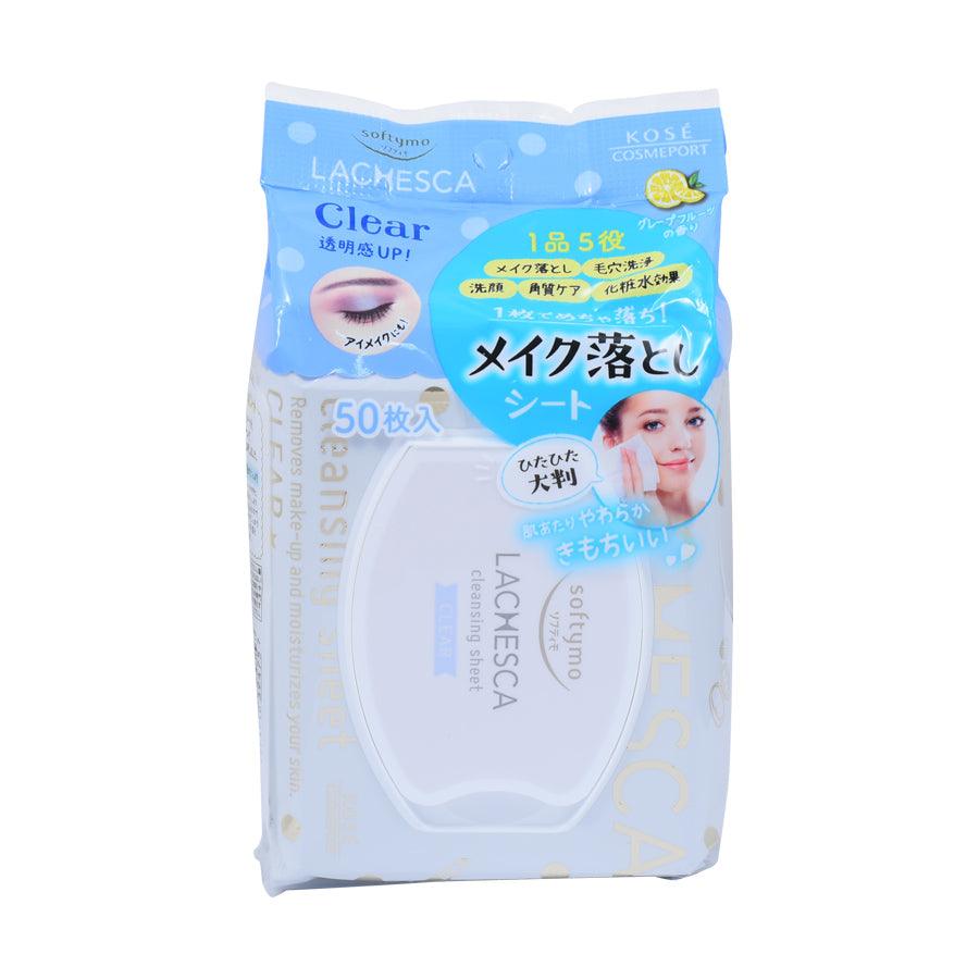 KOSE Deep Cleansing Makeup Remover Wipes - 50 Count, Oil-Free & Gentle for All Skin Types | Perfect for Travel, Gym & Quick Refresh