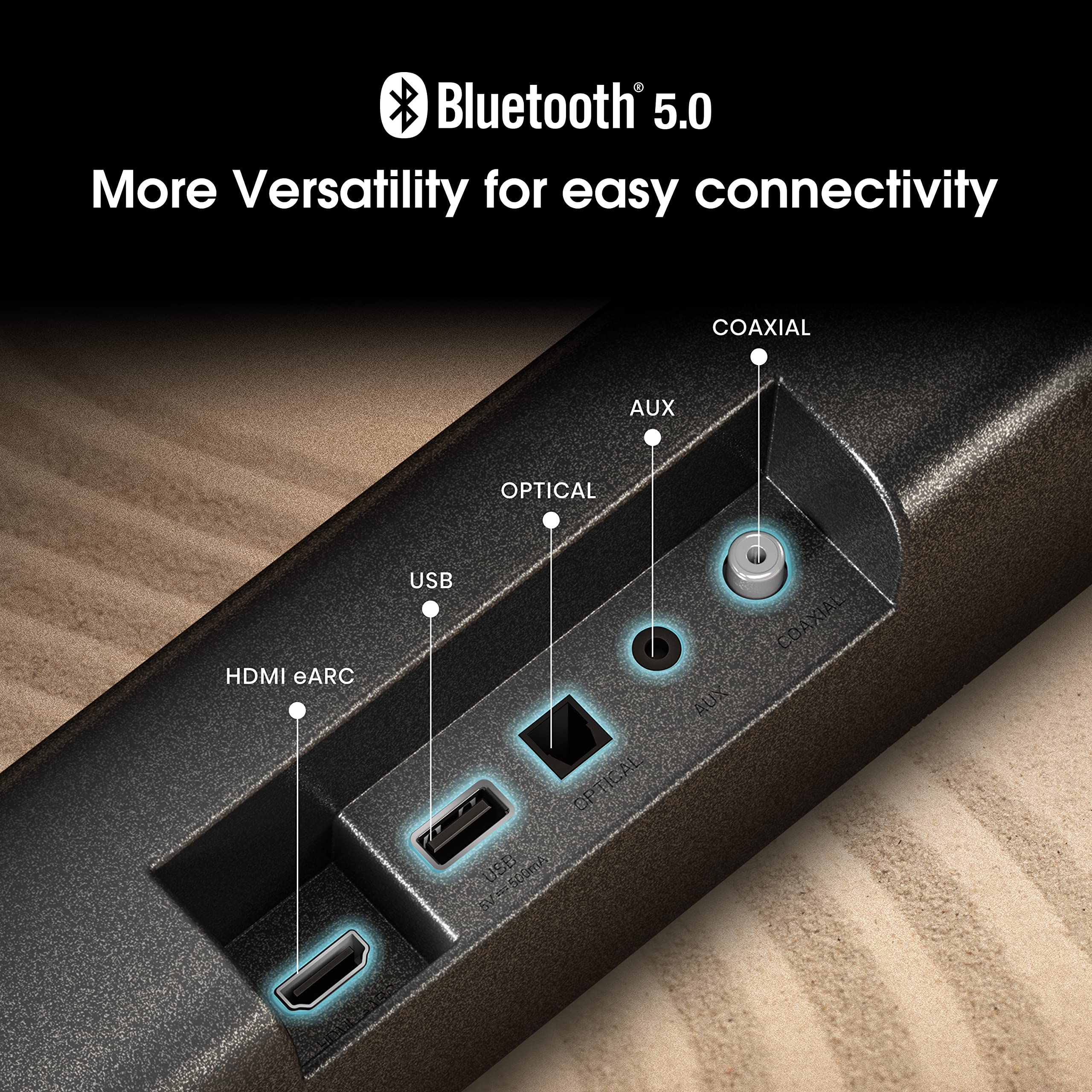 Hisense AX5100G 5.1 Channel 340W Dolby Atmos Soundbar with Wireless Subwoofer & Rear Speakers - Premium Home Theater Audio System for Movies, Gaming & Music (Black)
