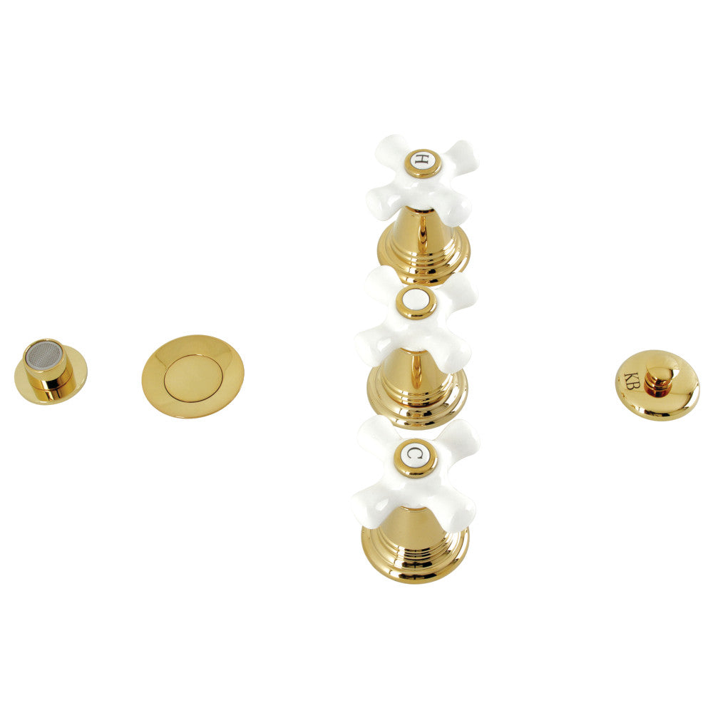 Kingston Brass KB320PX Victorian 3-Handle Bidet Faucet - Elegant Bathroom Fixture for Modern & Classic Bathrooms | Perfect for Hygiene & Comfort