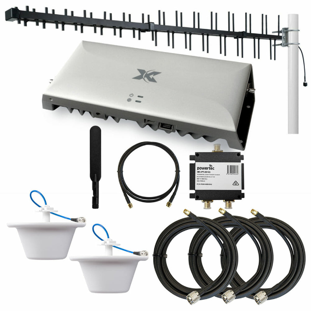 Cel Fi GO G41 Dome LPDA Pack with 2 Internal Antennas - High Gain Cellular Signal Booster for Home & Office - Improve 4G LTE Coverage in Weak Signal Areas