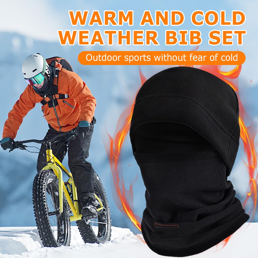 Polar Fleece Balaclava Hood Face Mask - Winter Fleece Ski Mask for Men & Women - Windproof Cycling Face Cover - Warm Full Face Hat for Skiing, Snowboarding, Motorcycling & Outdoor Activities