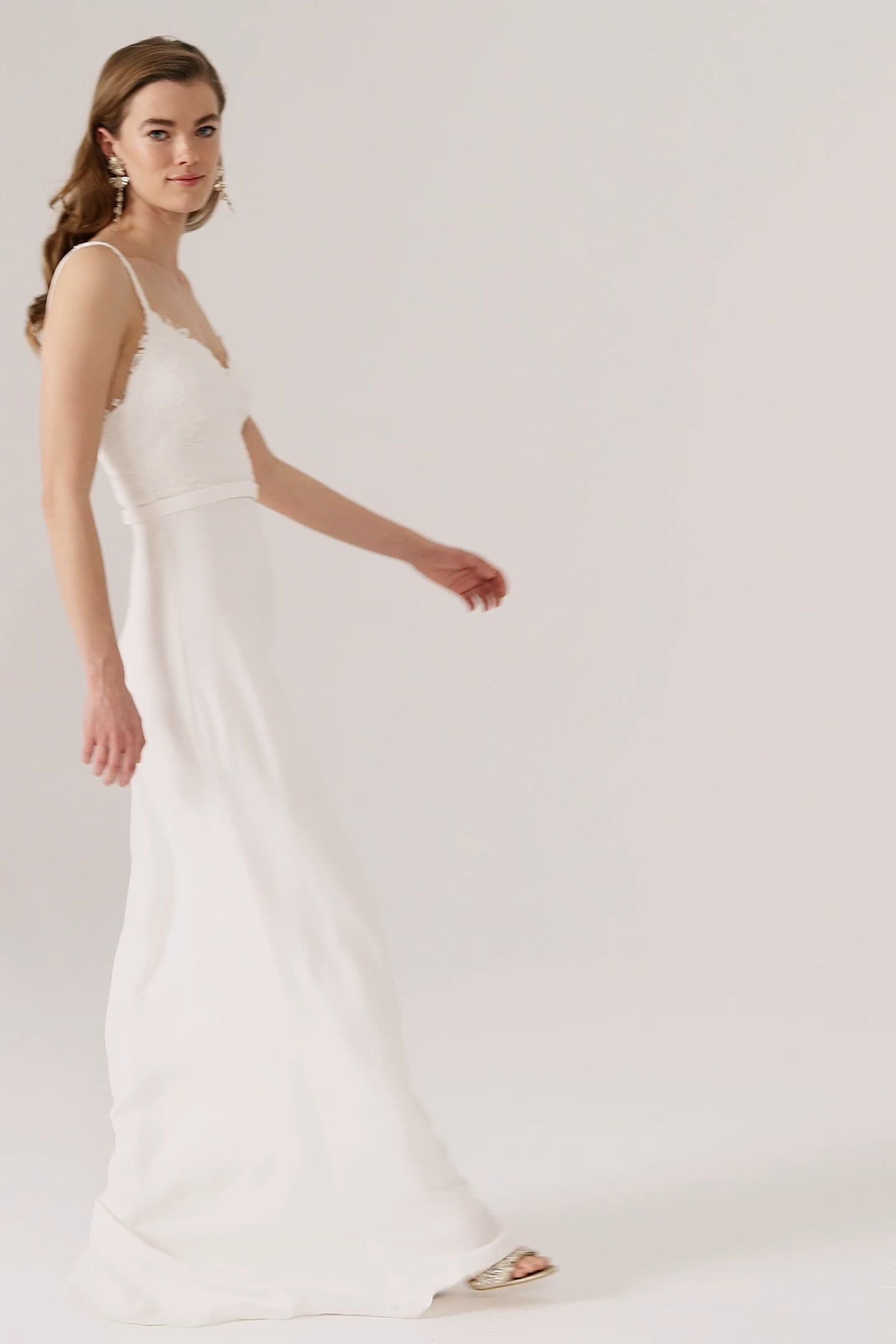 BHLDN Tadashi Shoji Brett Gown - Elegant Lace Wedding Dress for Brides | Perfect for Beach, Garden & Formal Weddings