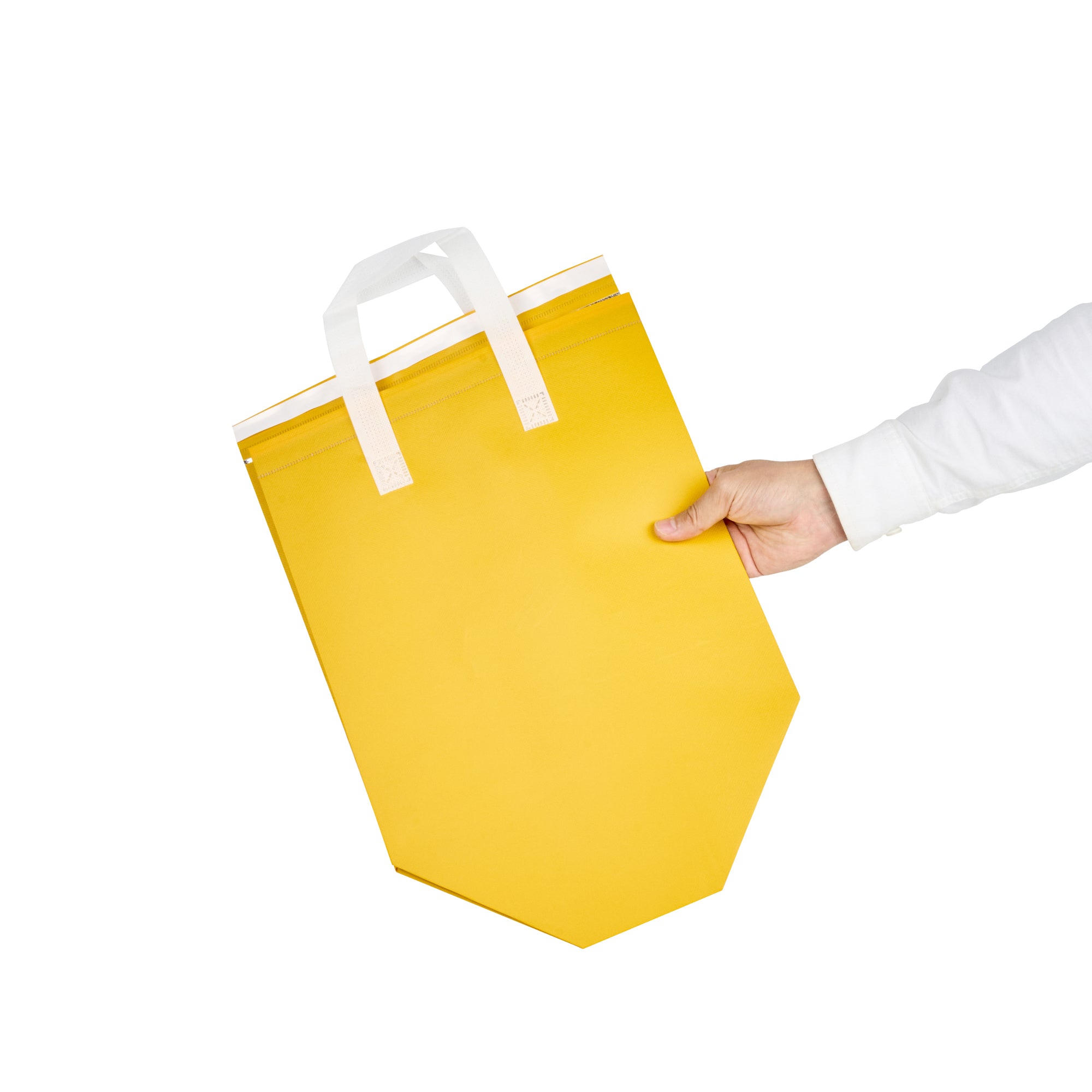 Premium Yellow Insulated Takeout Food Delivery Bag - Tamper Evident, 11.75