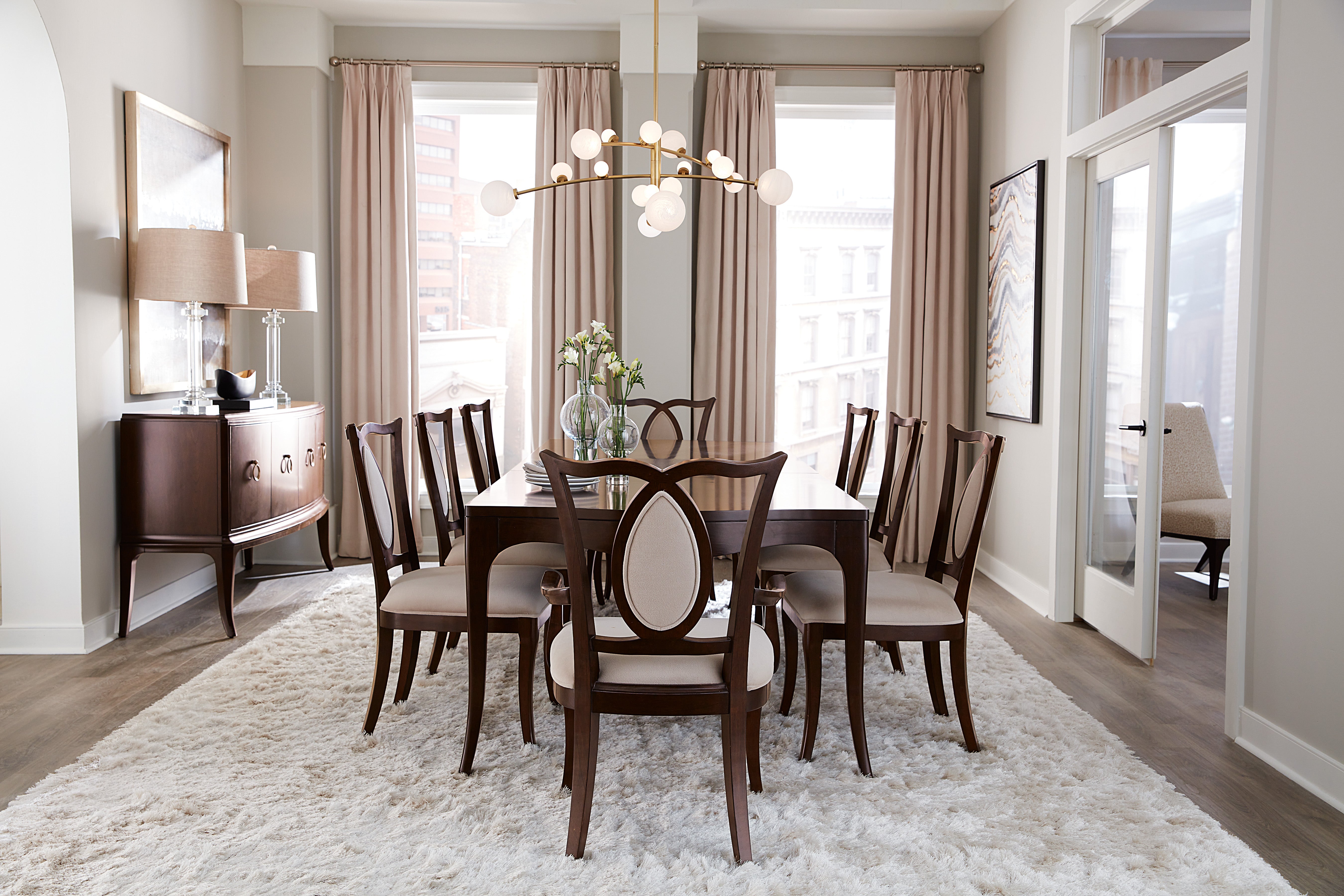 Bella Donna Extendable Rectangle Dining Table with 22 Inch Leaf - Modern Expandable Kitchen Table for Small Space, Dinner Parties & Family Gatherings