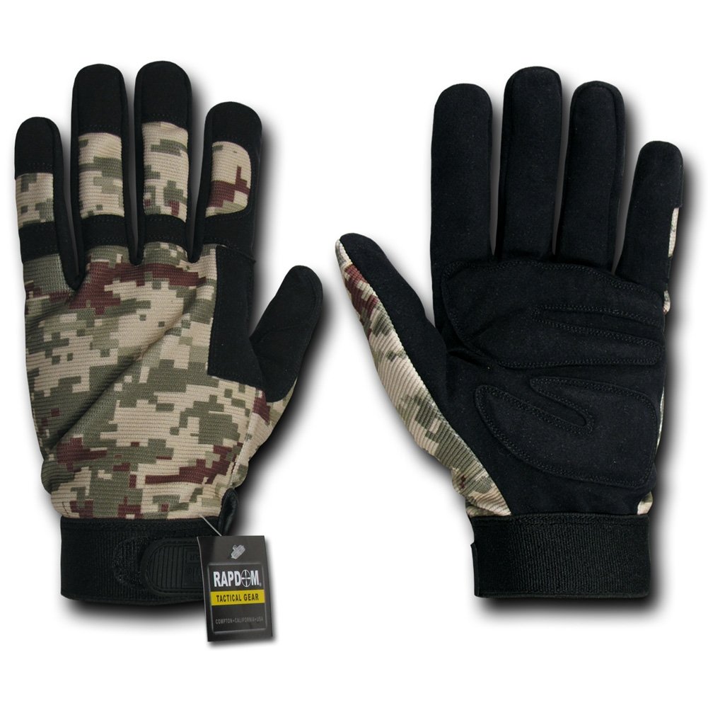 Rapdom Tactical Digital Camo Gloves - Military Grade Shooting Gloves for Hunting, Airsoft & Outdoor Activities