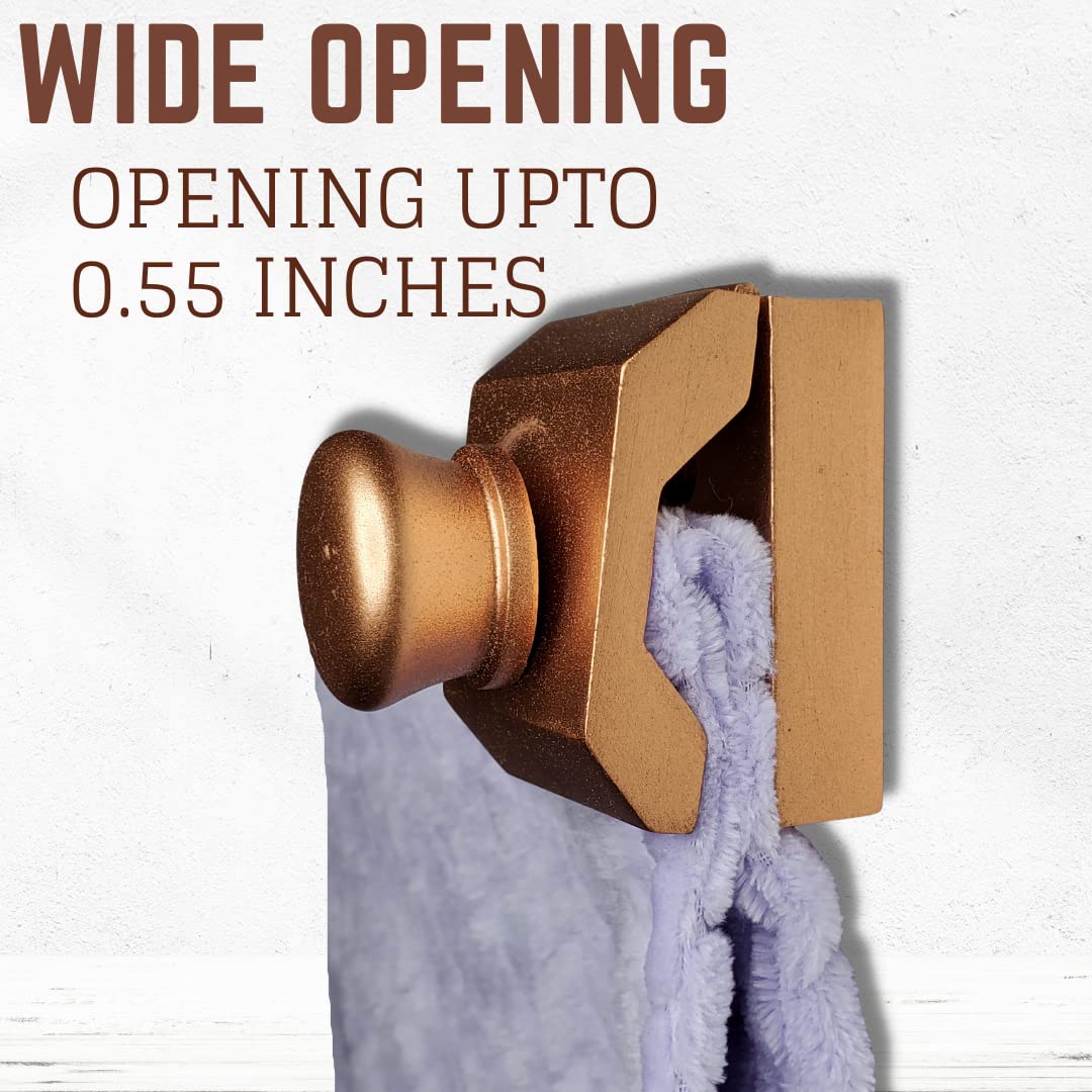 Copper Hinge Back Wooden Quilt Rug Wall Hanger with 2 Clamps & Screws - Tapestry Hanger for Wall Hangings, Quilts & Rugs - Perfect for Home Decor, Bedroom & Living Room Wall Display