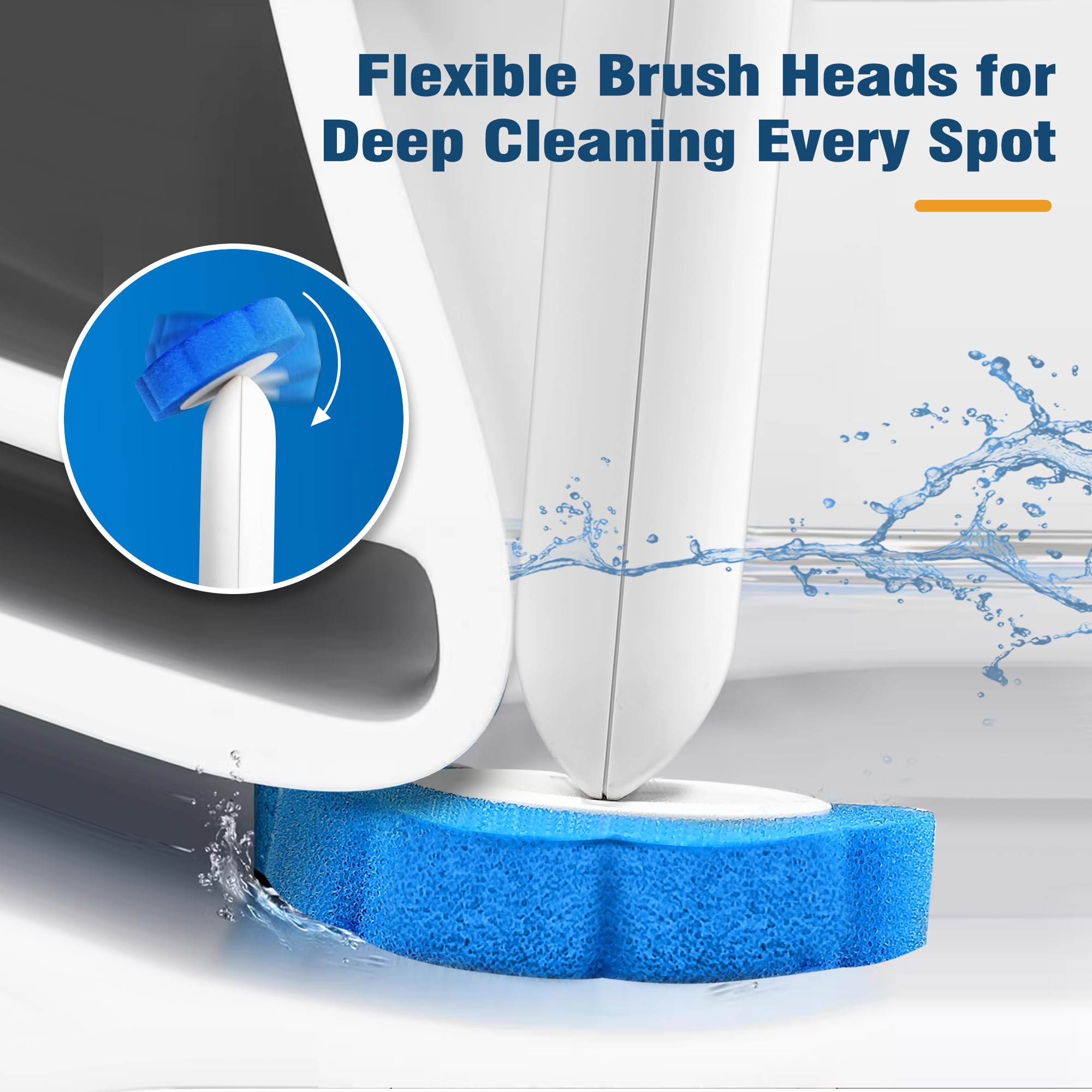 Disposable Toilet Brush with Tweezers - 42PC Refills for Bathroom Cleaning | Sink, Bathtub, Drain Care