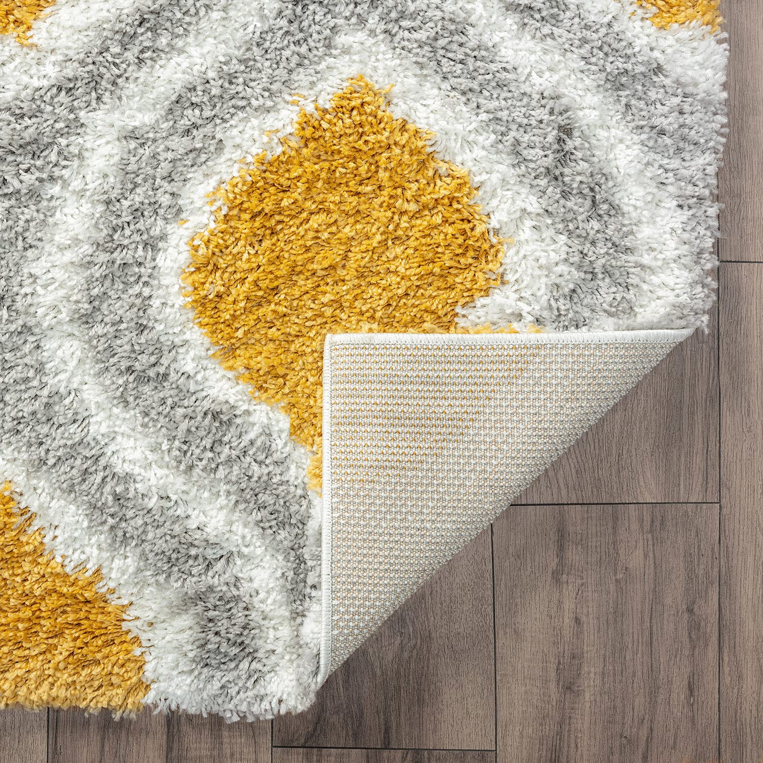 4x6 Gold Shag Rug - Easy Clean Modern Area Rug for Living Room, Bedroom, Dining Room & Entryway - Soft Plush Shaggy Carpet - Alfombras para Salas Modernas - Perfect for Cozy Home Decor & High-Traffic Areas
